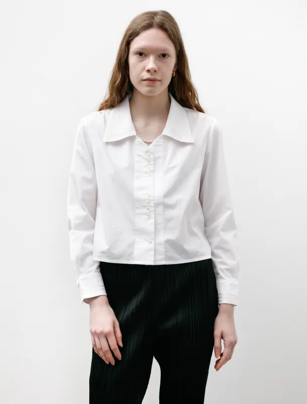 Crosshatch Shirt White sold by SHOP NEIGHBOR