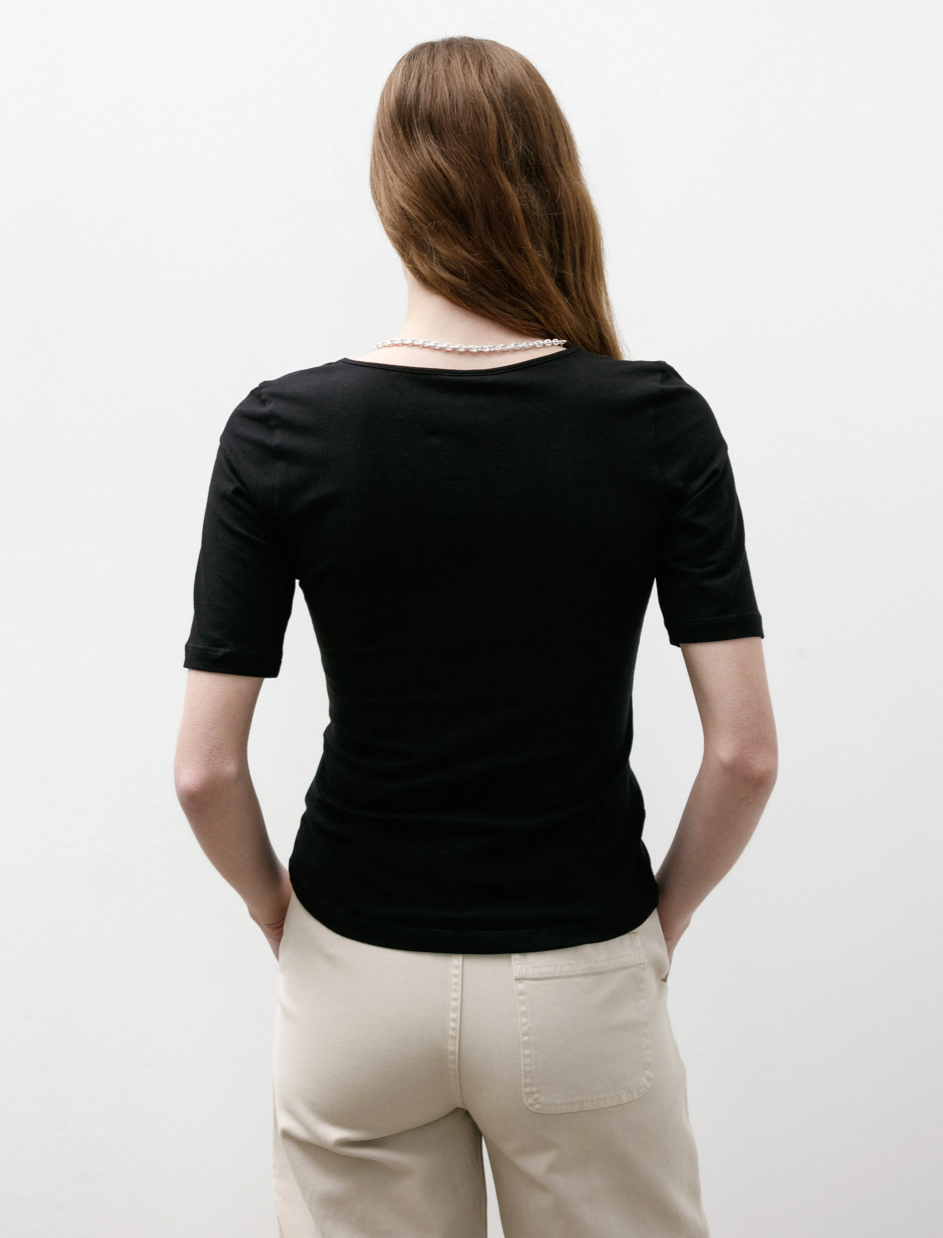 Stretch Scoop Neck Top Black sold by SHOP NEIGHBOR product image thumbnail 4