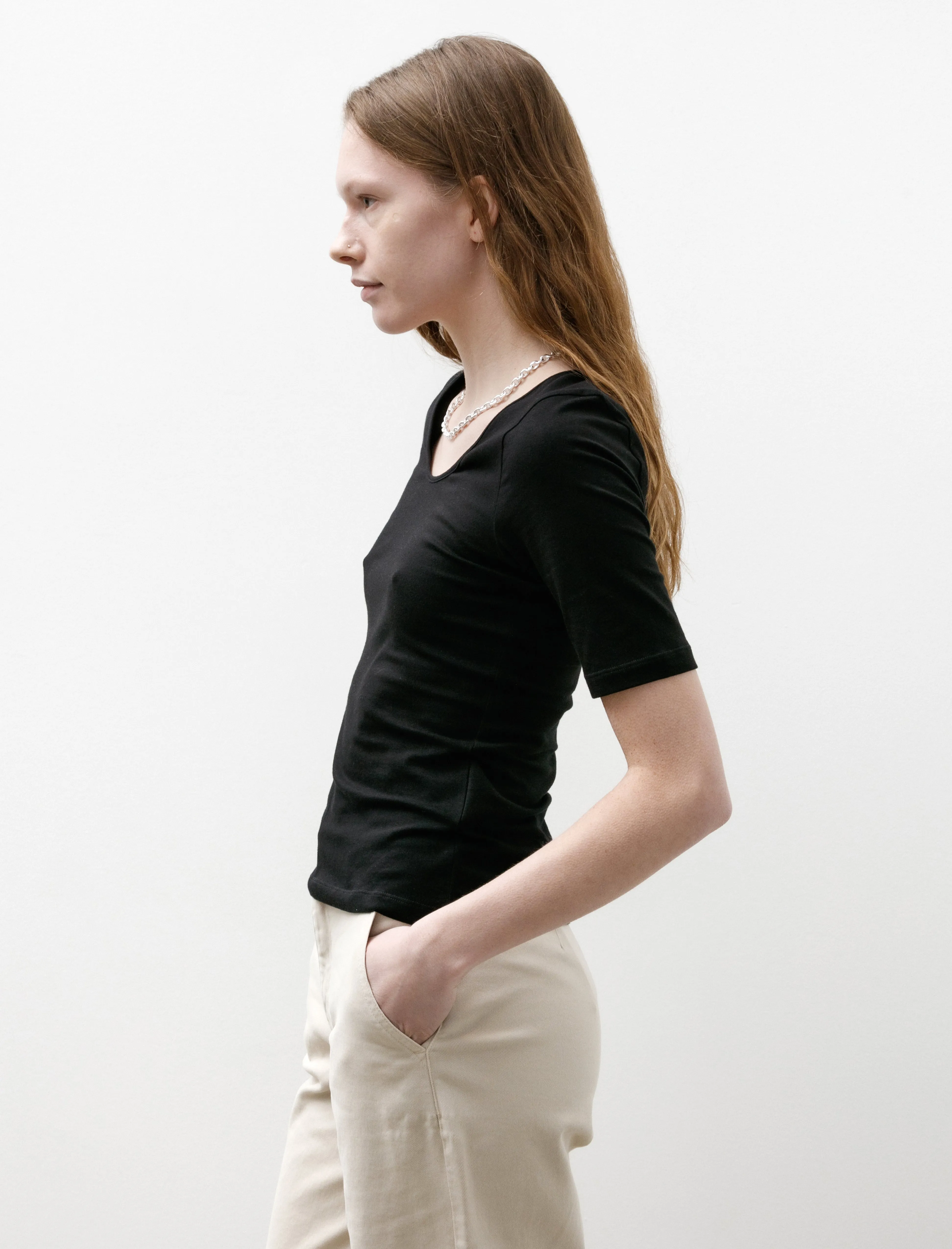 Stretch Scoop Neck Top Black sold by SHOP NEIGHBOR product image thumbnail 2