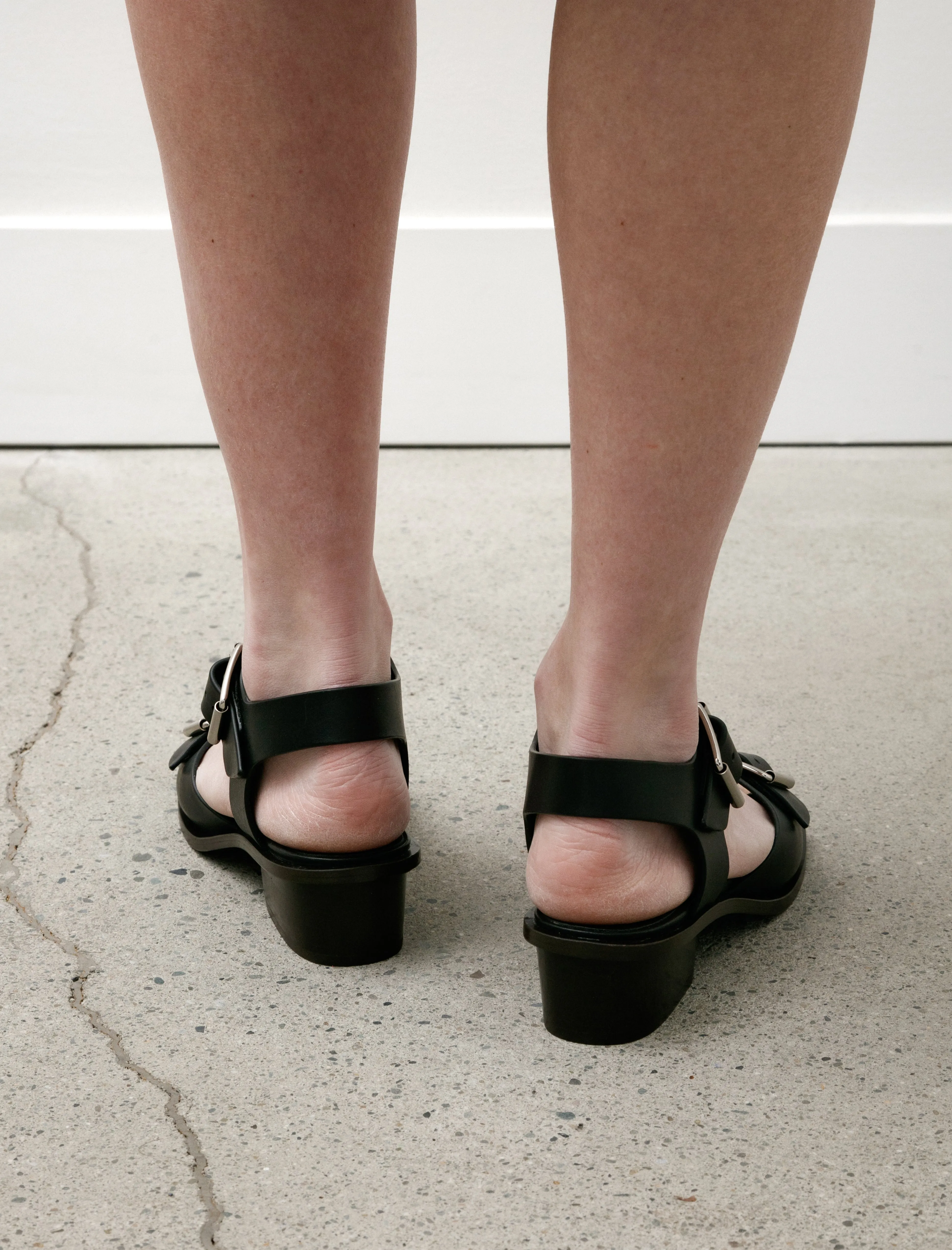 Square Heel Sandals With Straps Black 35mm sold by SHOP NEIGHBOR product image thumbnail 3