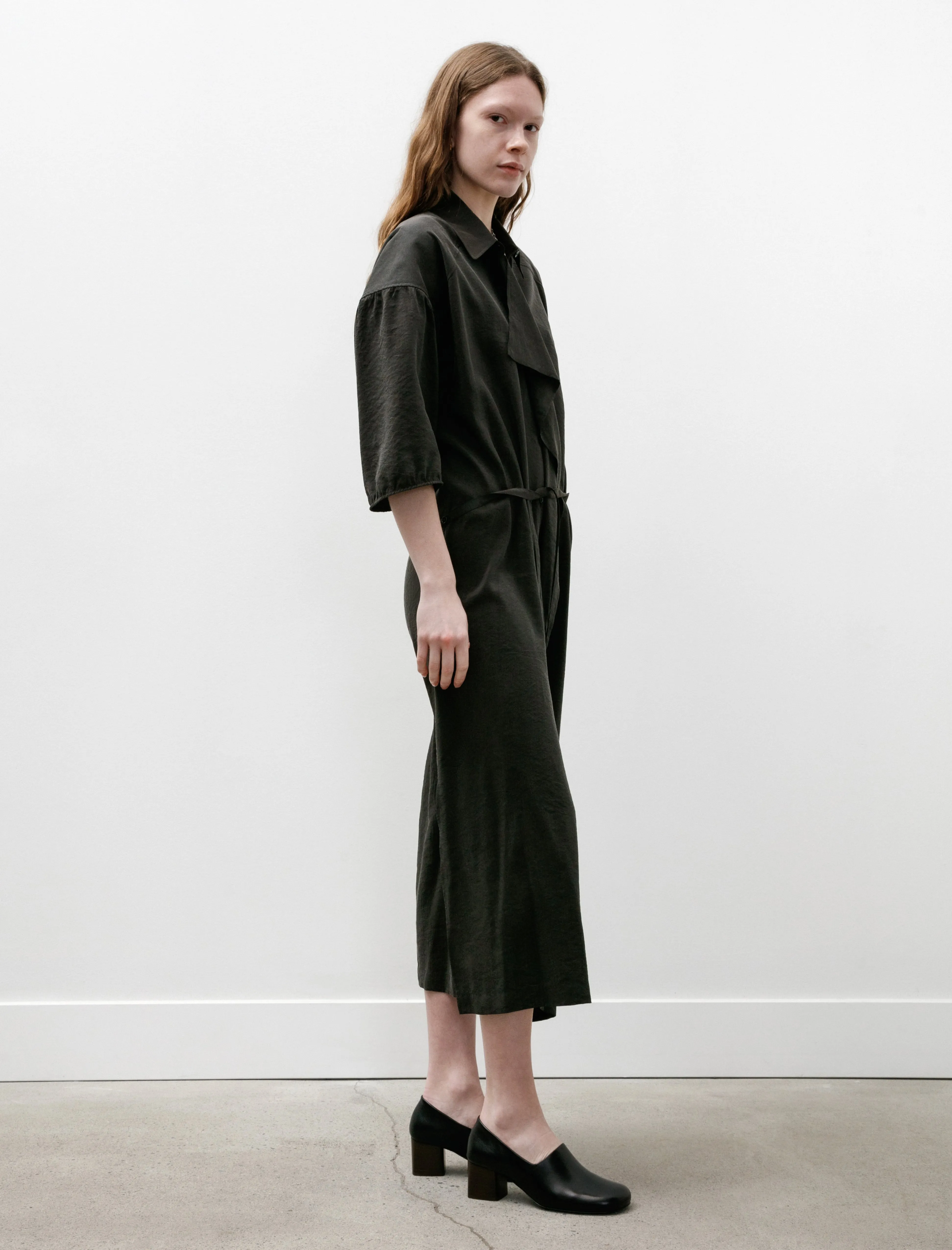 Asymmetrical Shirt Dress Dark Espresso sold by SHOP NEIGHBOR product image thumbnail 2