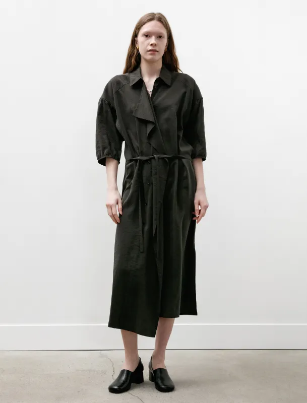 Asymmetrical Shirt Dress Dark Espresso made by SHOP NEIGHBOR