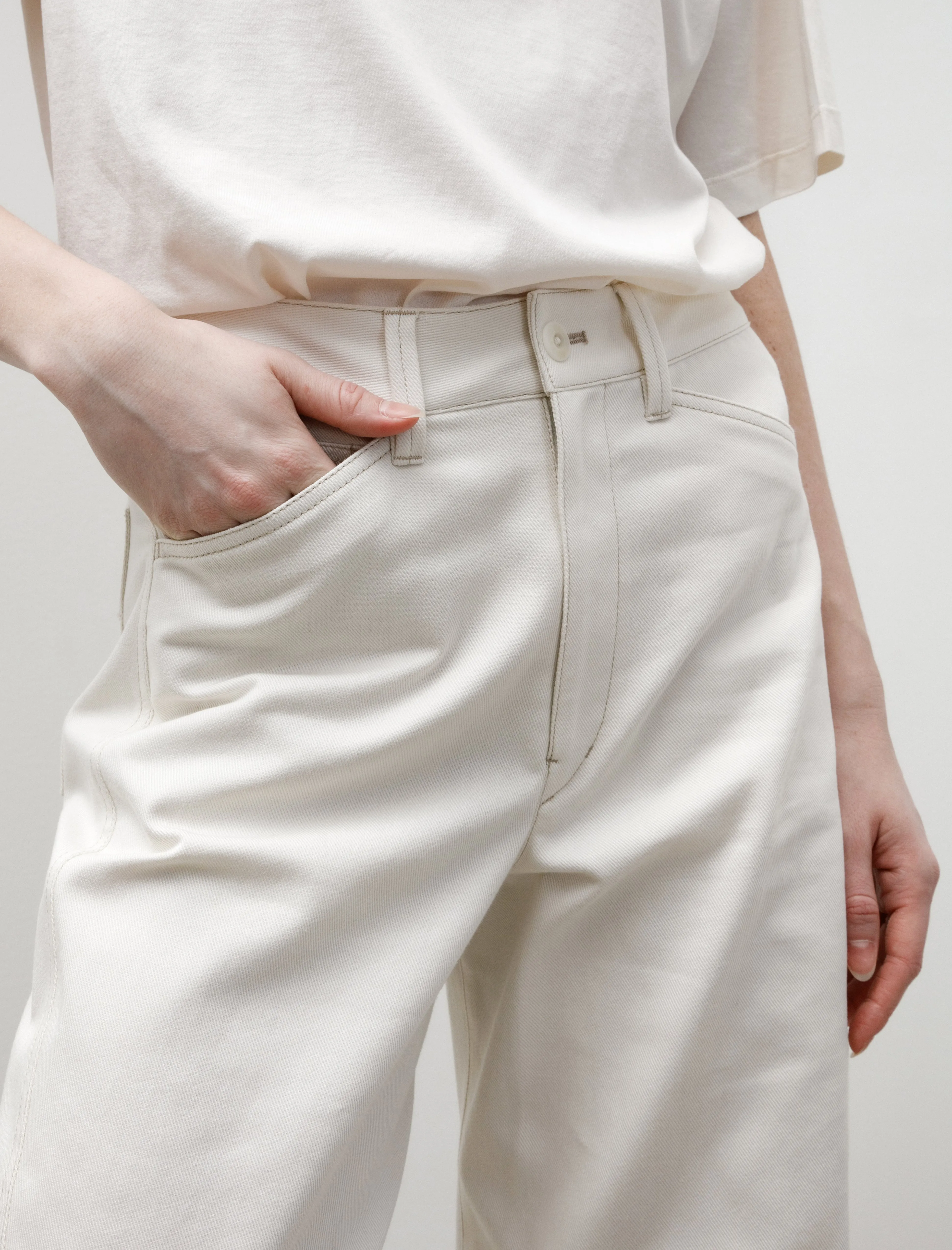 Five Pocket Twisted Pants Creamy White sold by SHOP NEIGHBOR product image thumbnail 3