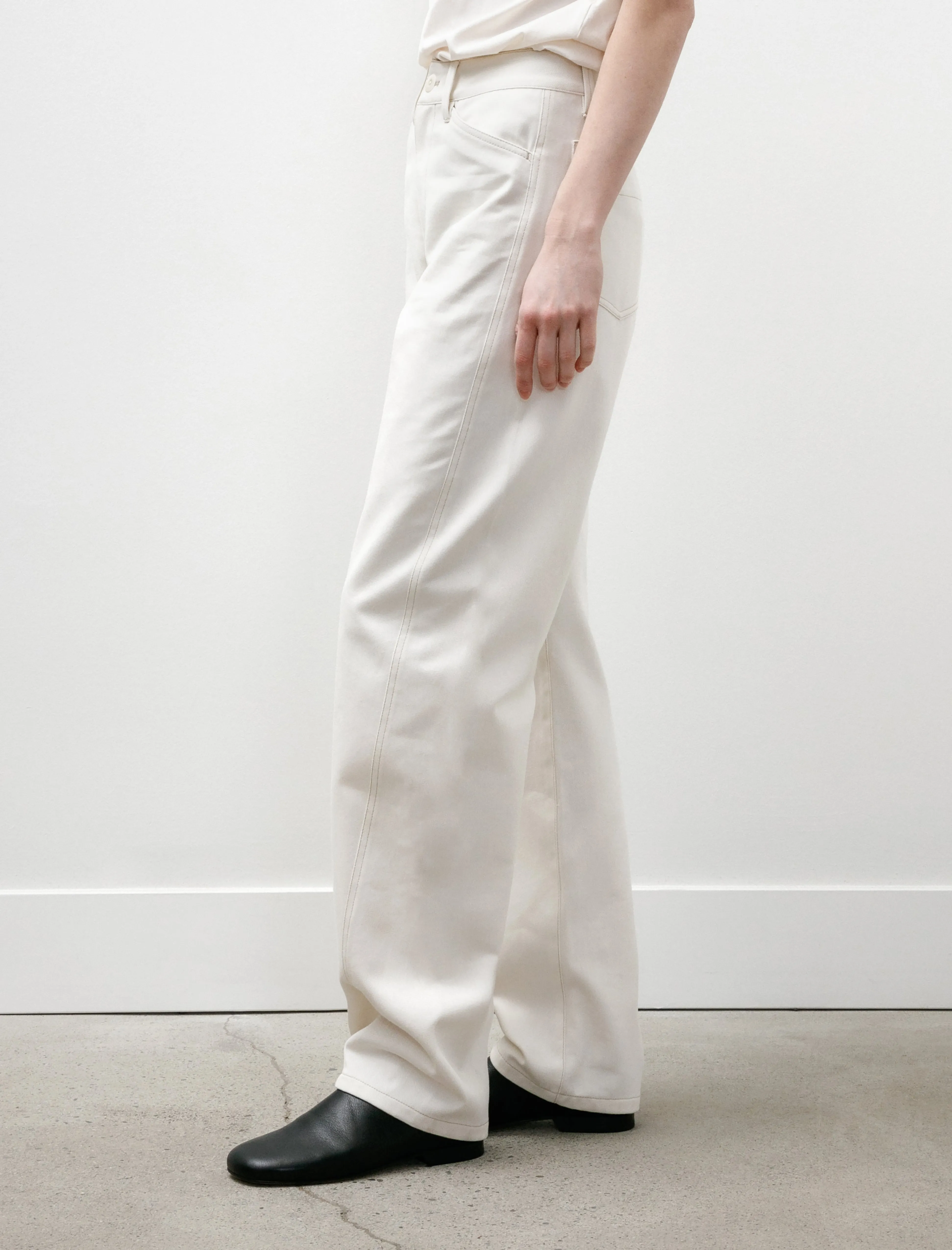 Five Pocket Twisted Pants Creamy White sold by SHOP NEIGHBOR product image thumbnail 4