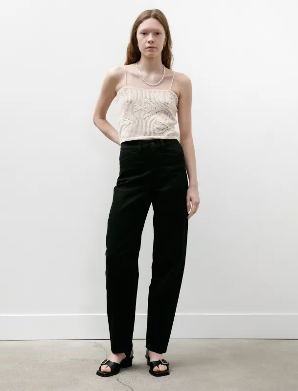 Five Pocket Twisted Pants Black sold by SHOP NEIGHBOR