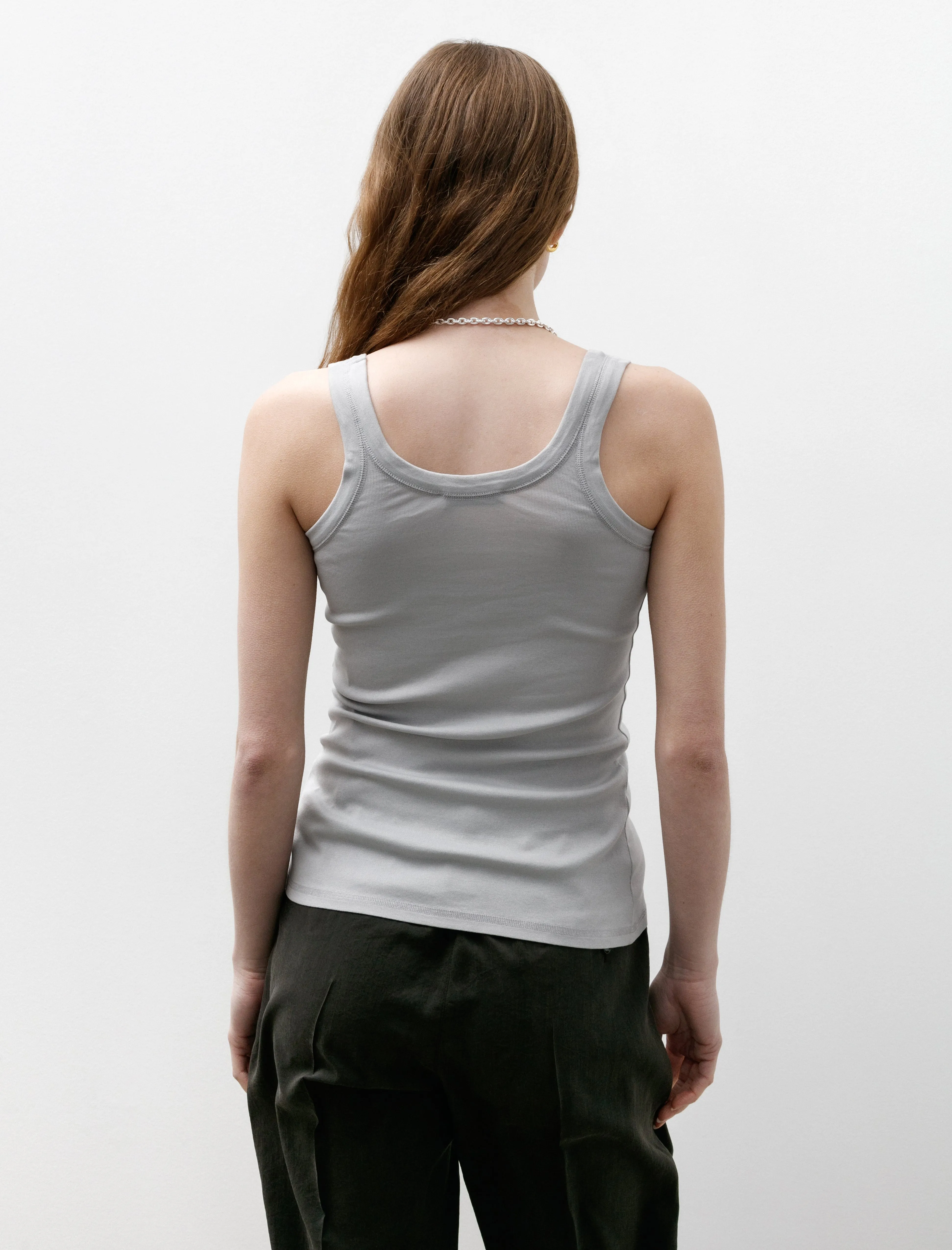 Rib Tank Top Blue Grey sold by SHOP NEIGHBOR product image thumbnail 4