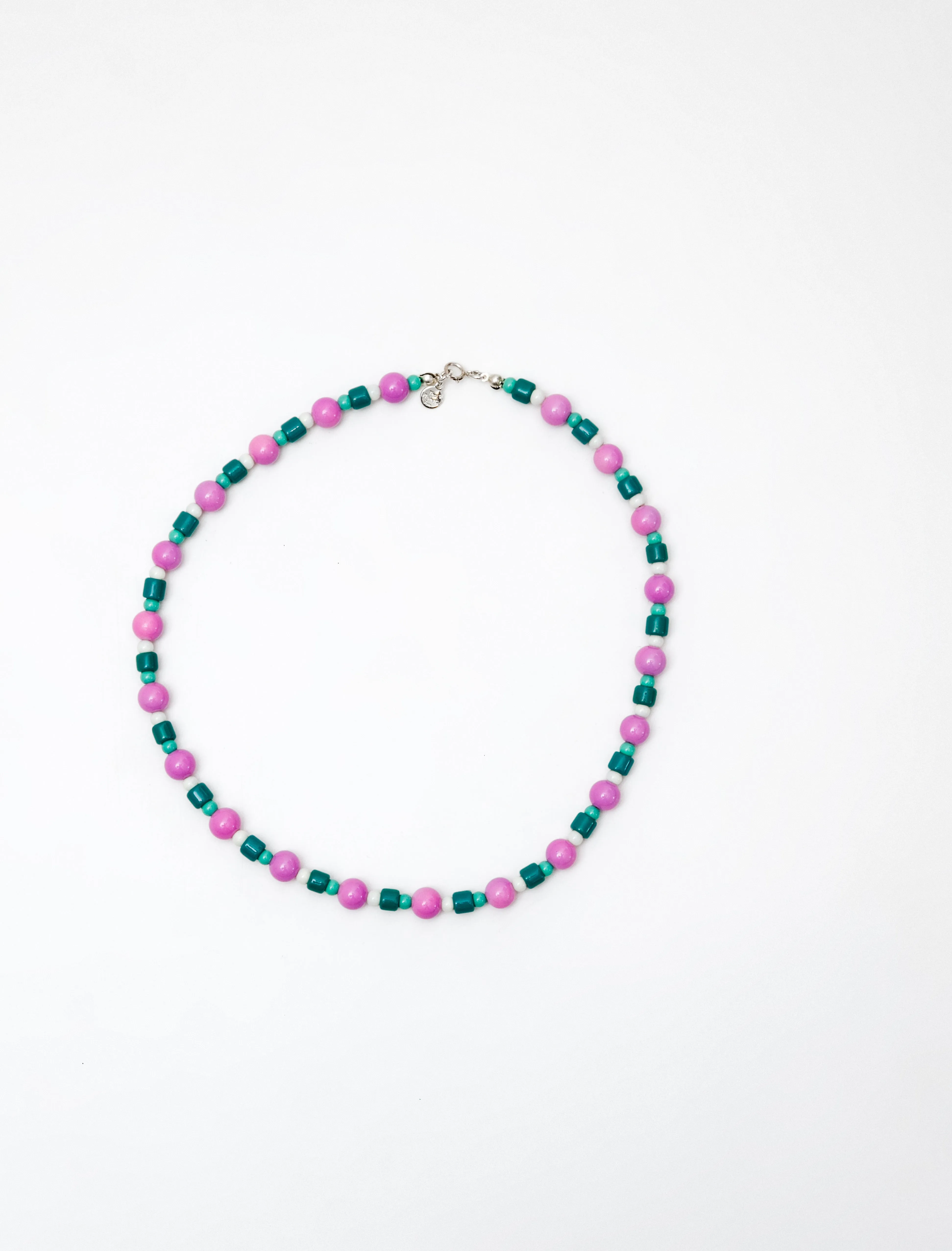 Colour Blocking Beads Collar Violet/Green sold by SHOP NEIGHBOR