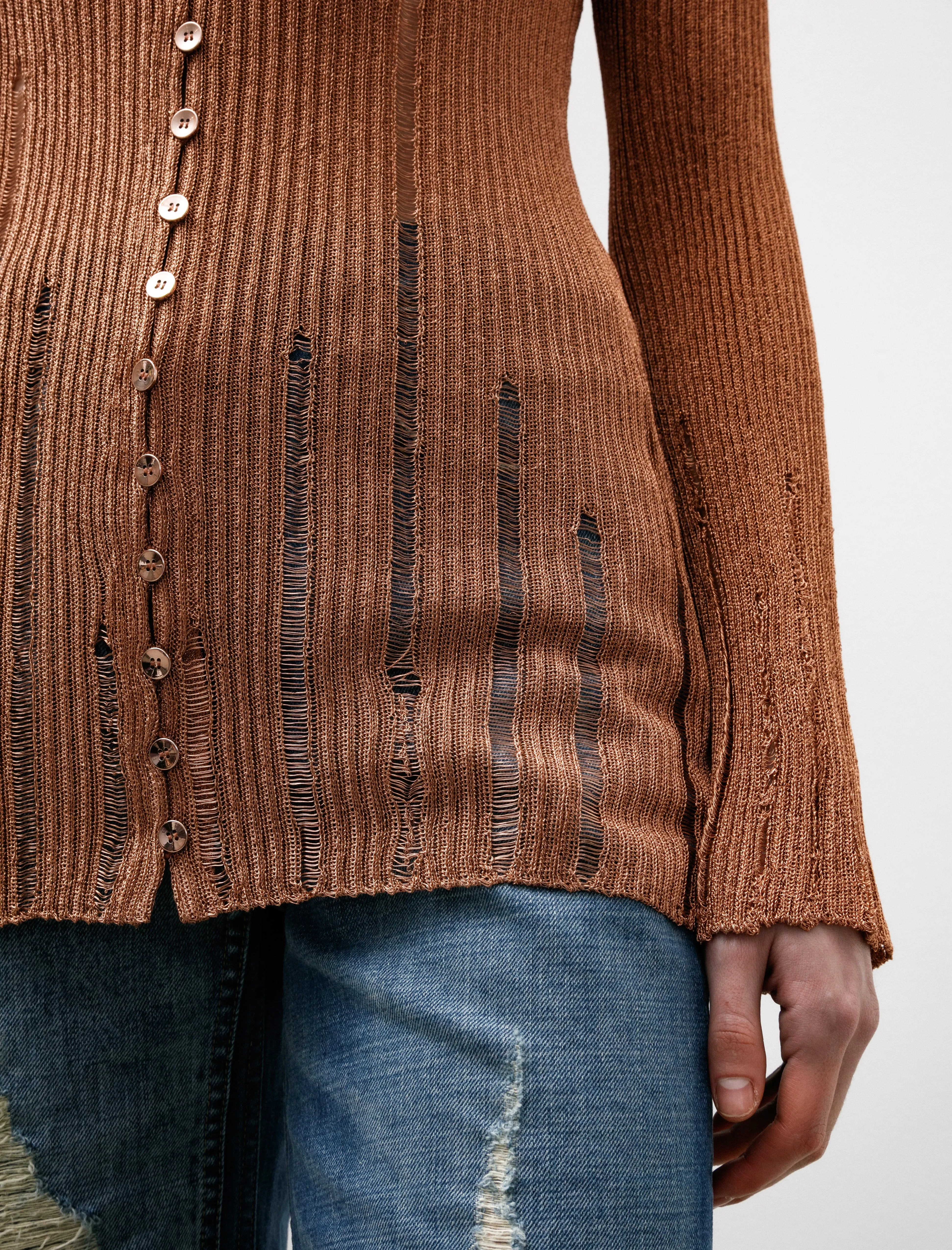 Metallic Cardigan Copper sold by SHOP NEIGHBOR product image thumbnail 2