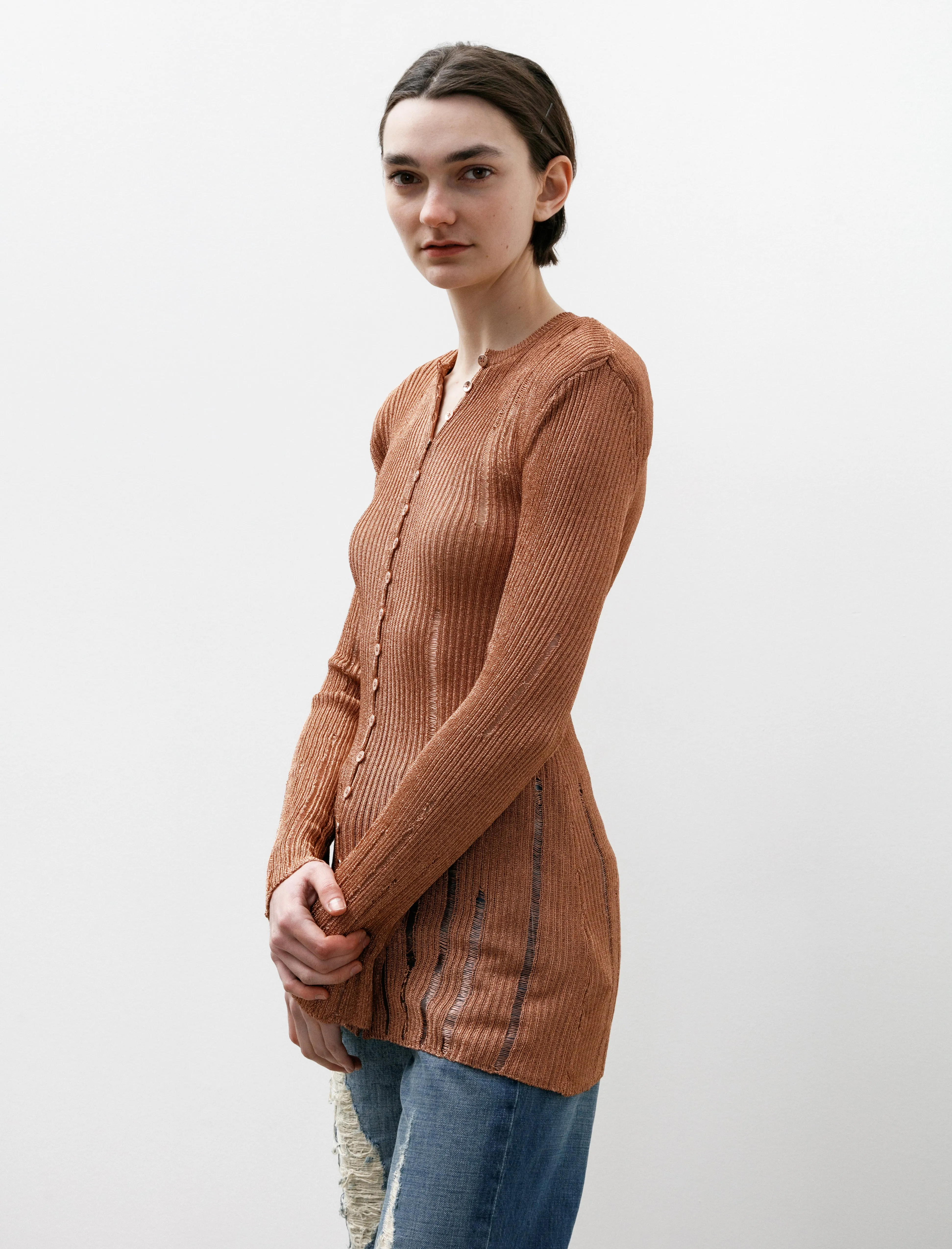 Metallic Cardigan Copper sold by SHOP NEIGHBOR product image thumbnail 3