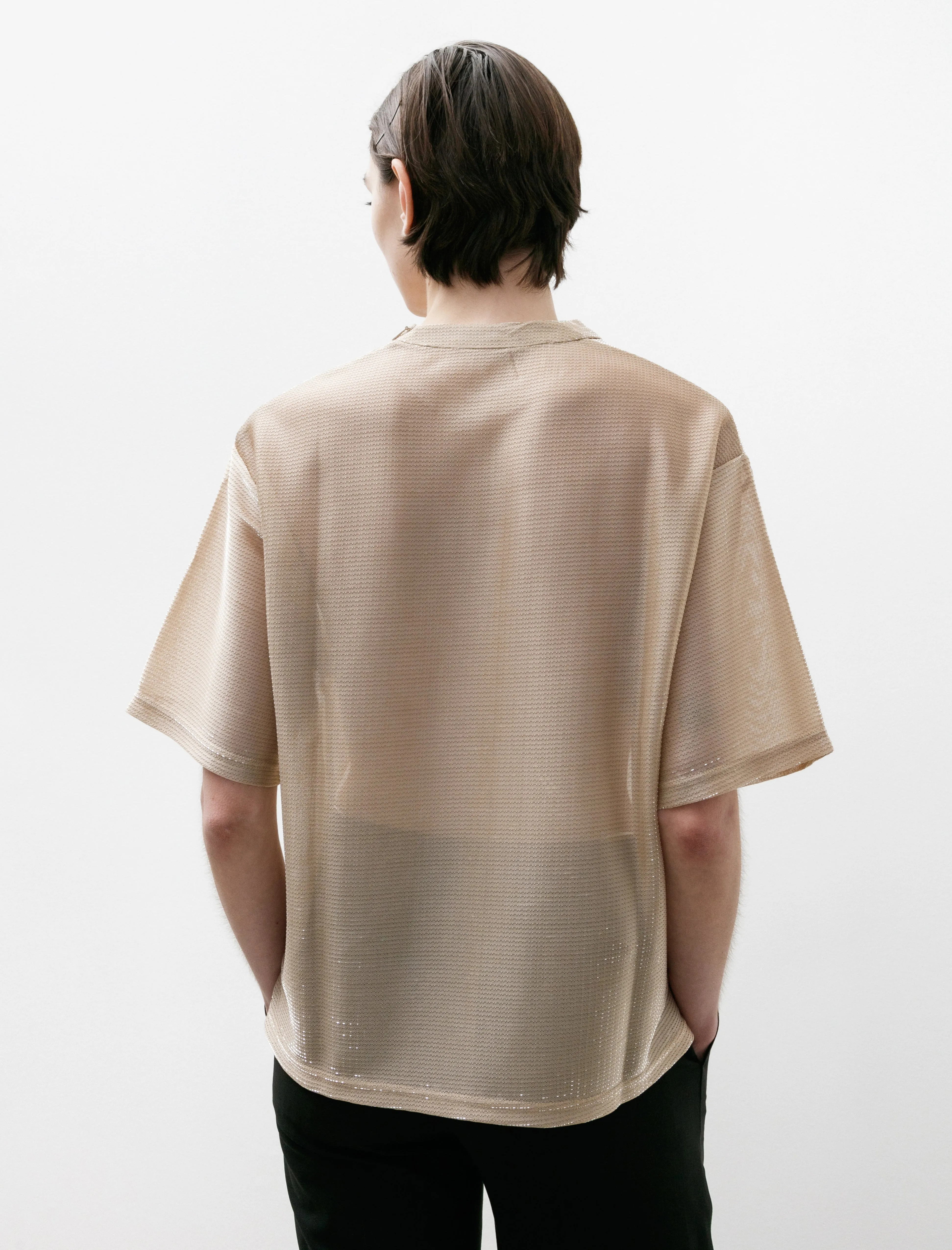 Glitter Jersey T-Shirt Beige sold by SHOP NEIGHBOR product image thumbnail 4