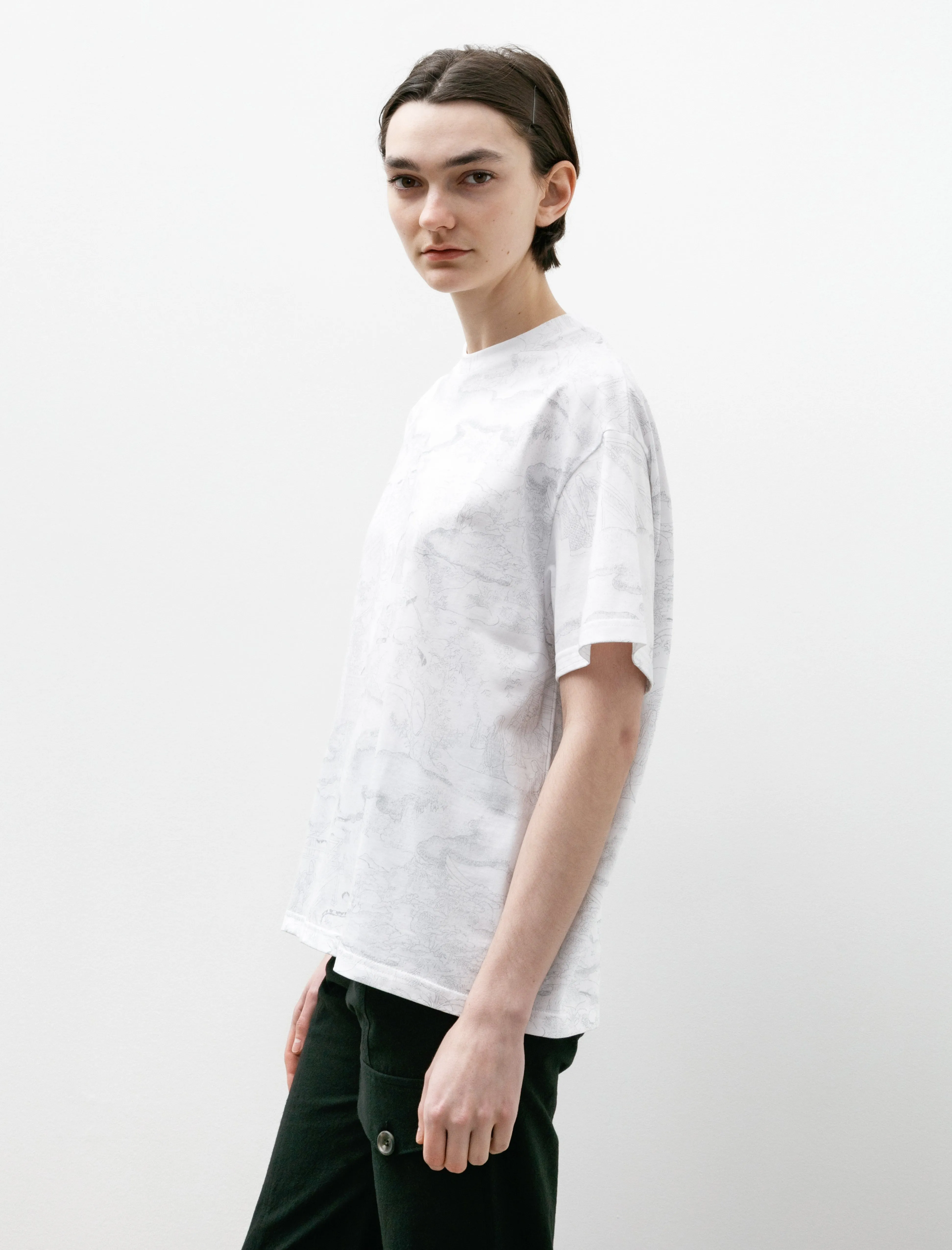 Japanese Printed T-Shirt White sold by SHOP NEIGHBOR product image thumbnail 3