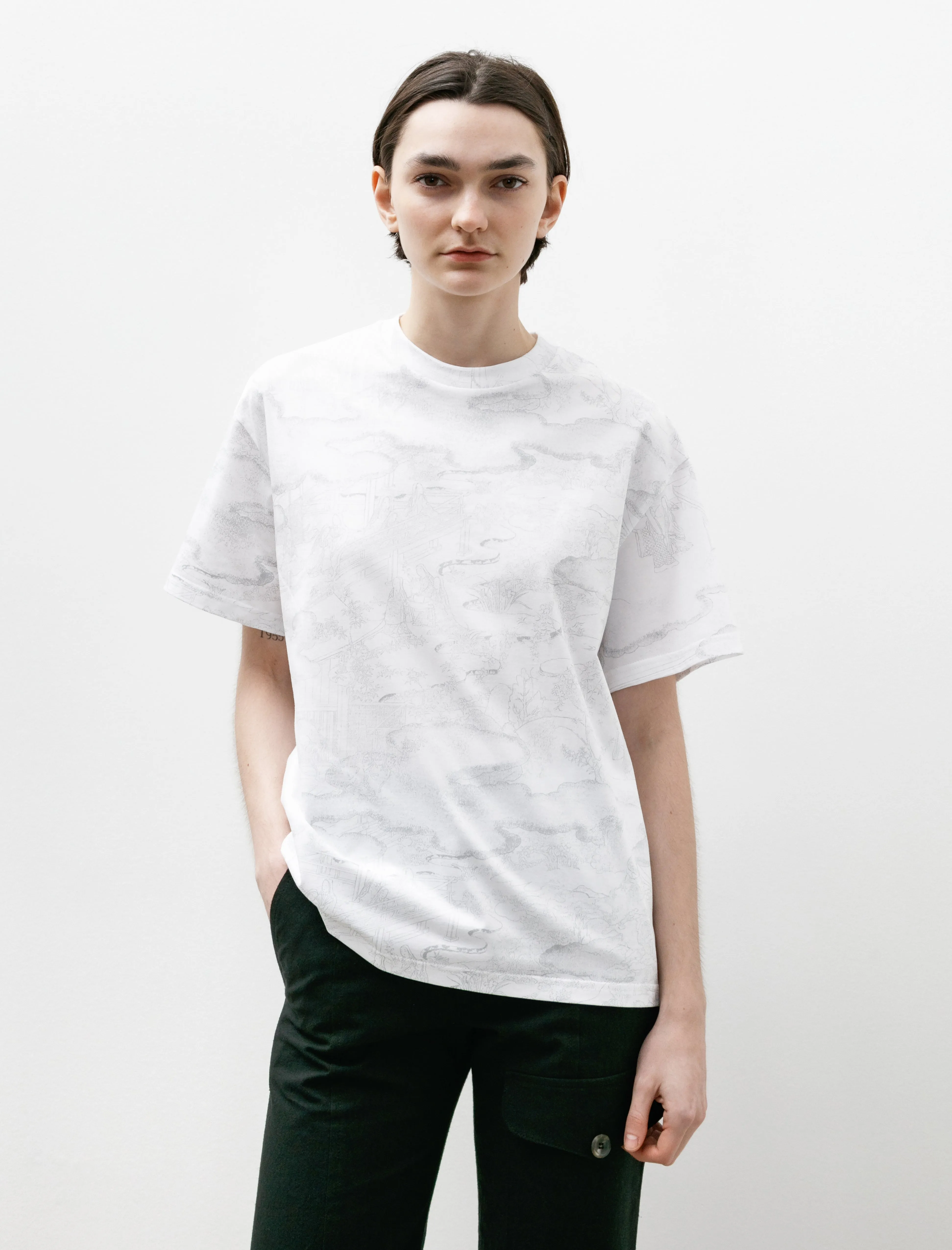 Japanese Printed T-Shirt White sold by SHOP NEIGHBOR