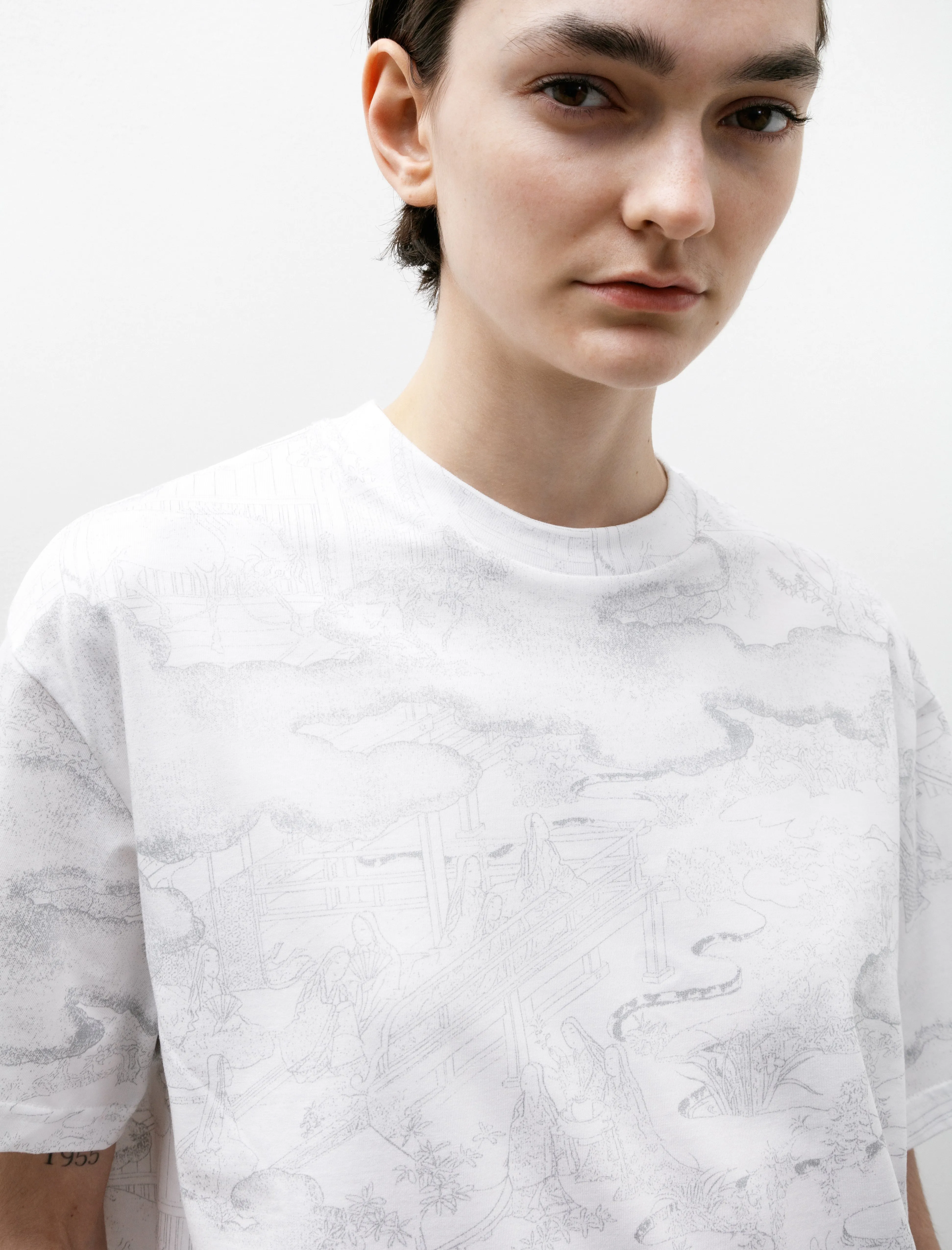 Japanese Printed T-Shirt White sold by SHOP NEIGHBOR product image thumbnail 2