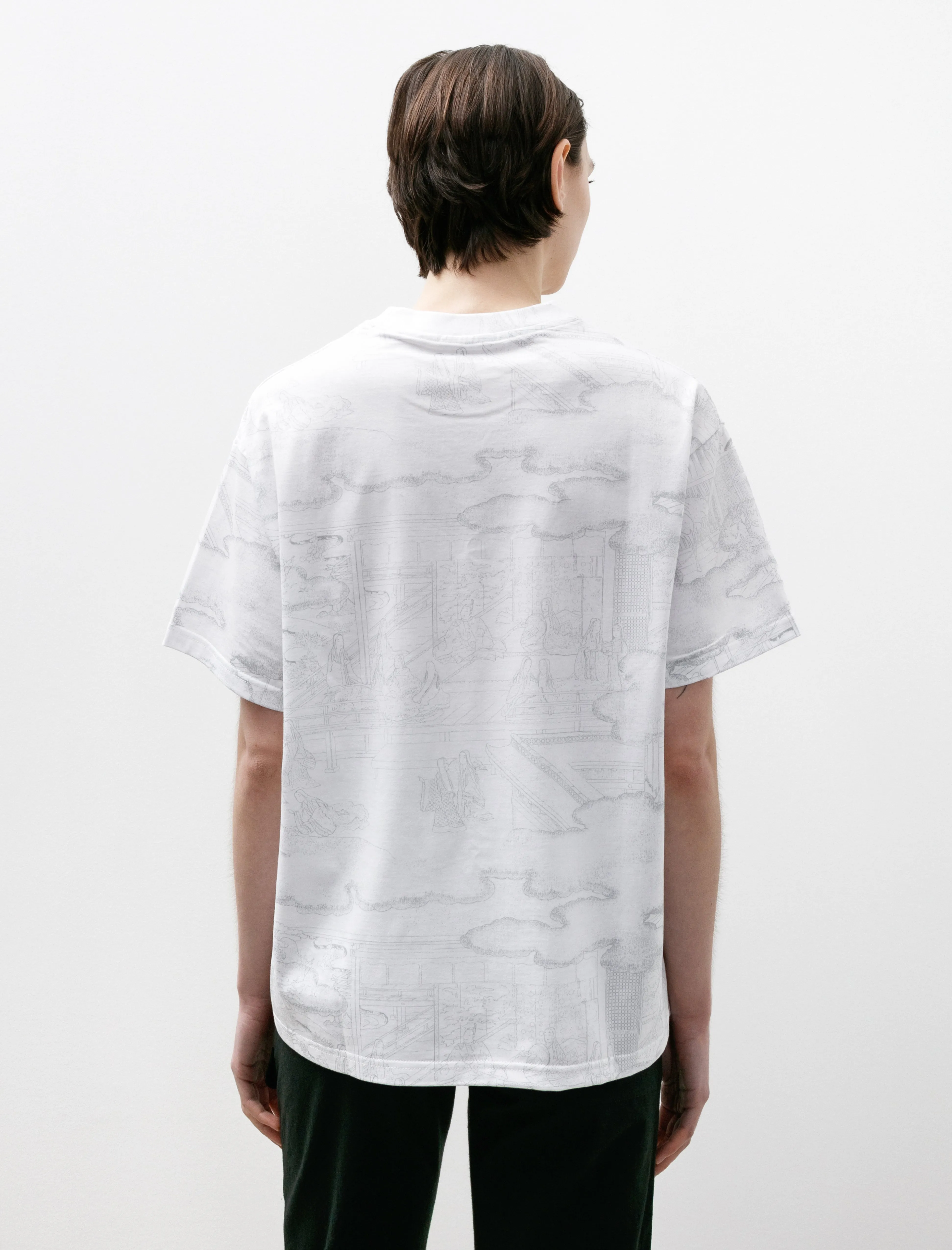Japanese Printed T-Shirt White sold by SHOP NEIGHBOR product image thumbnail 4