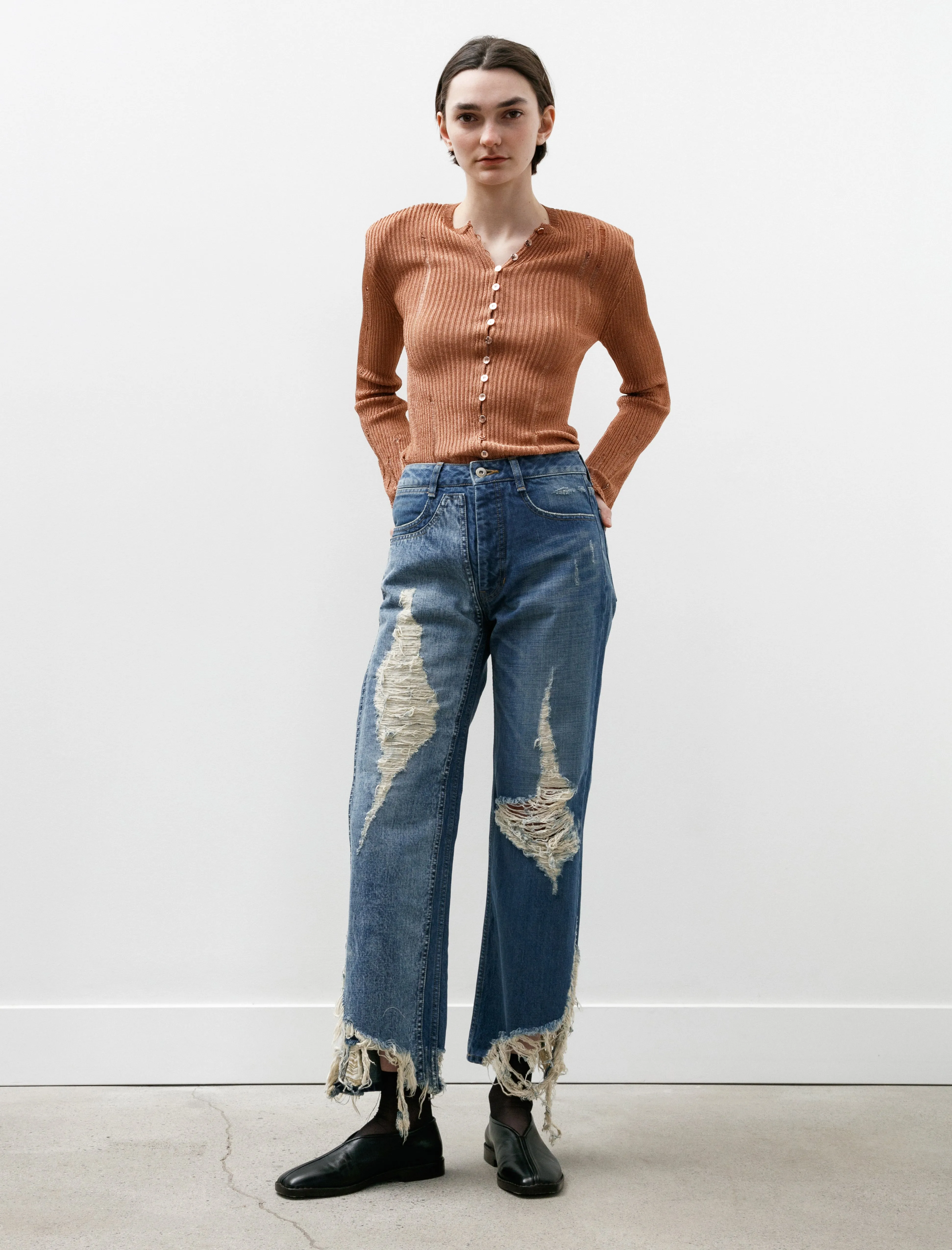 Ripped Jeans Indigo sold by SHOP NEIGHBOR