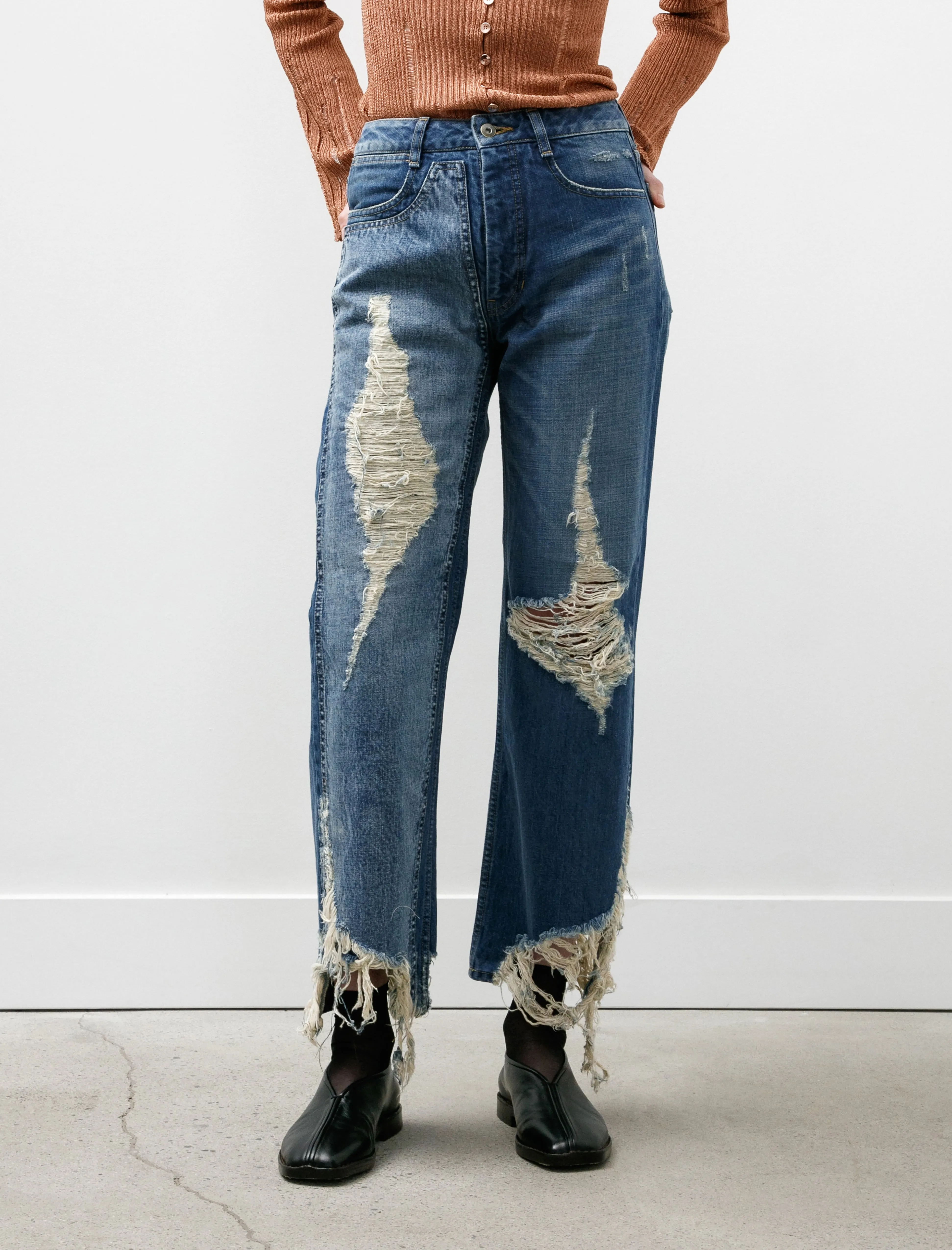 Ripped Jeans Indigo sold by SHOP NEIGHBOR product image thumbnail 2
