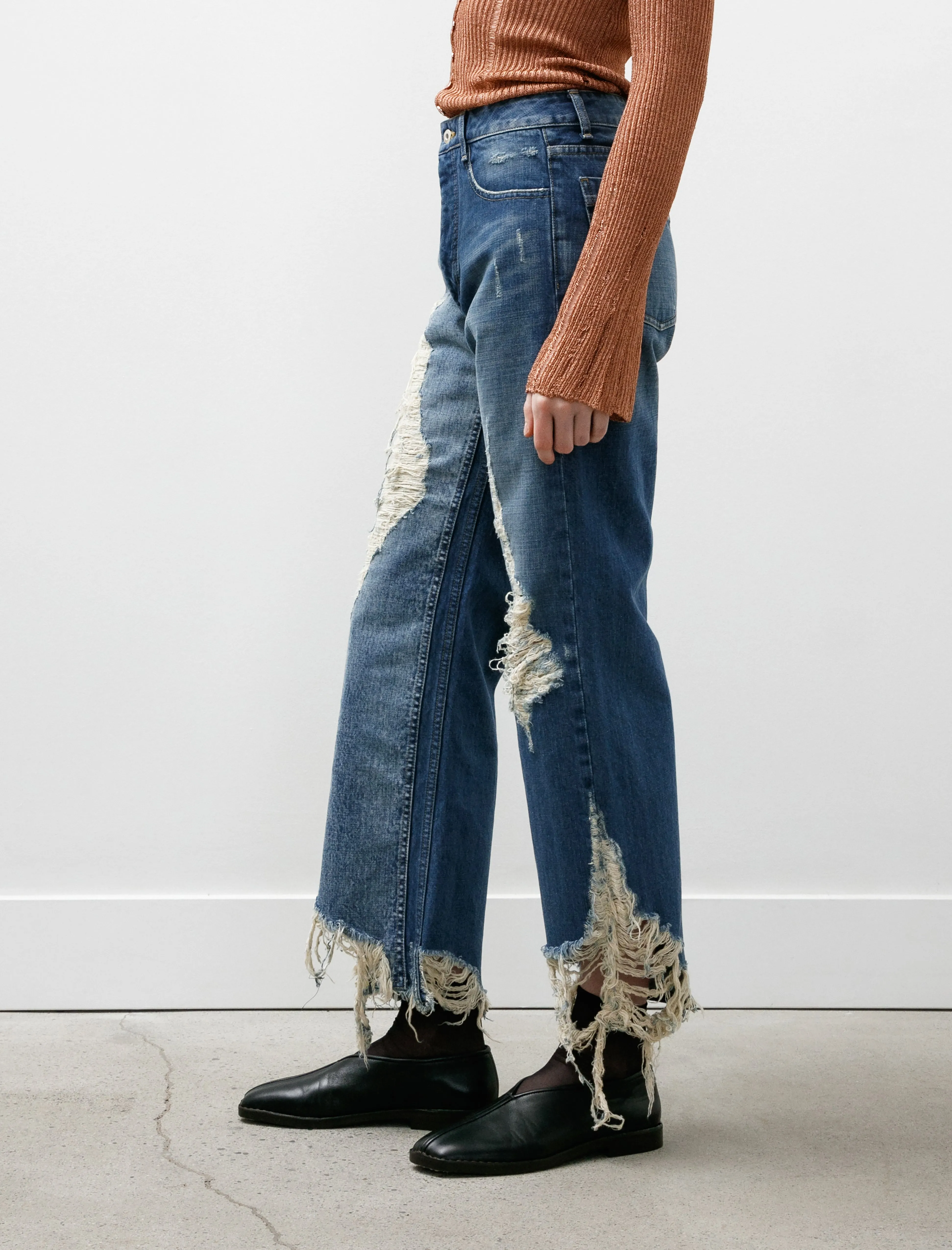 Ripped Jeans Indigo sold by SHOP NEIGHBOR product image thumbnail 4
