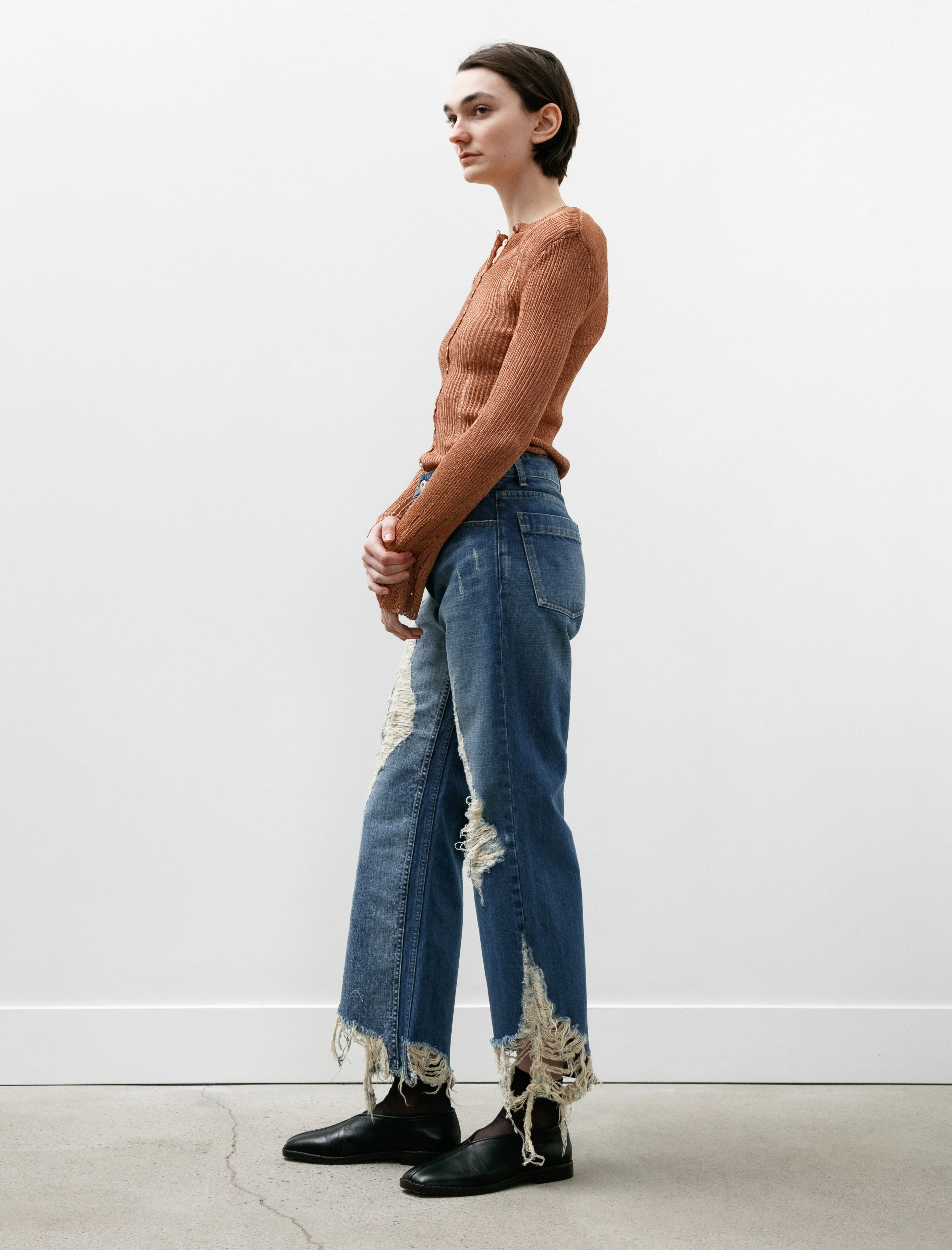 Ripped Jeans Indigo sold by SHOP NEIGHBOR product image thumbnail 5