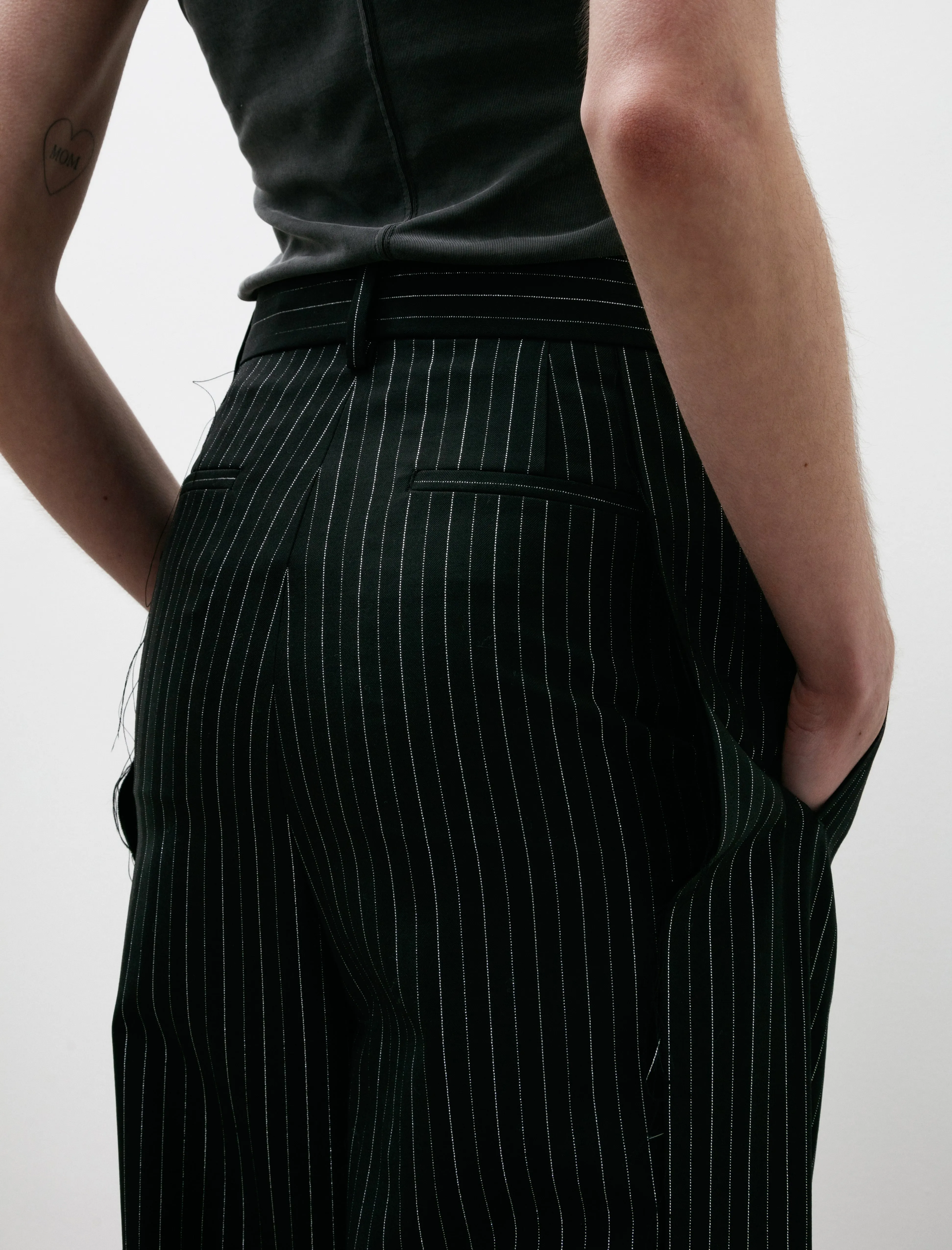 Pinstriped Glitter Trousers Black sold by SHOP NEIGHBOR product image thumbnail 4