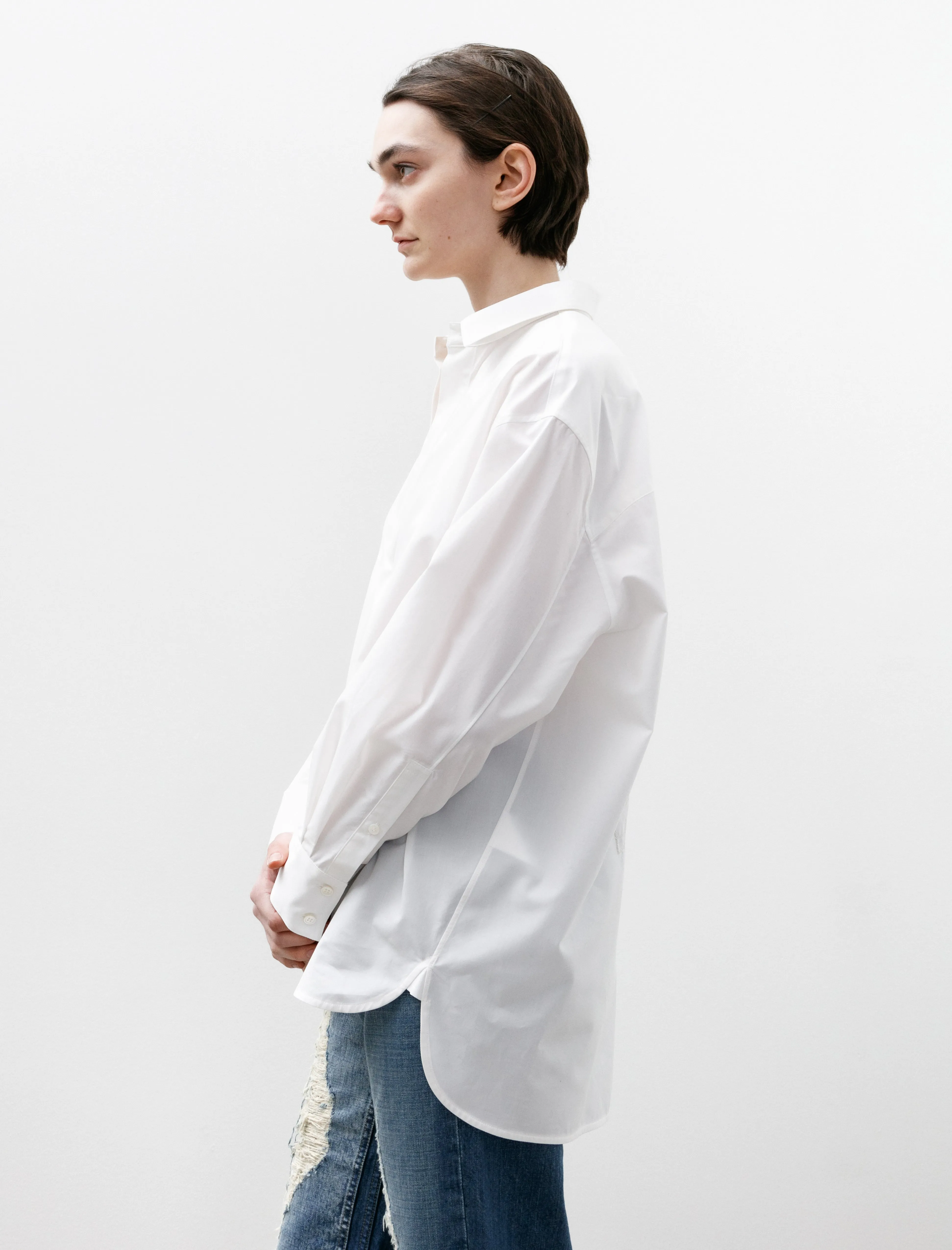 Japanese Embroidered Cotton Shirt White sold by SHOP NEIGHBOR product image thumbnail 4