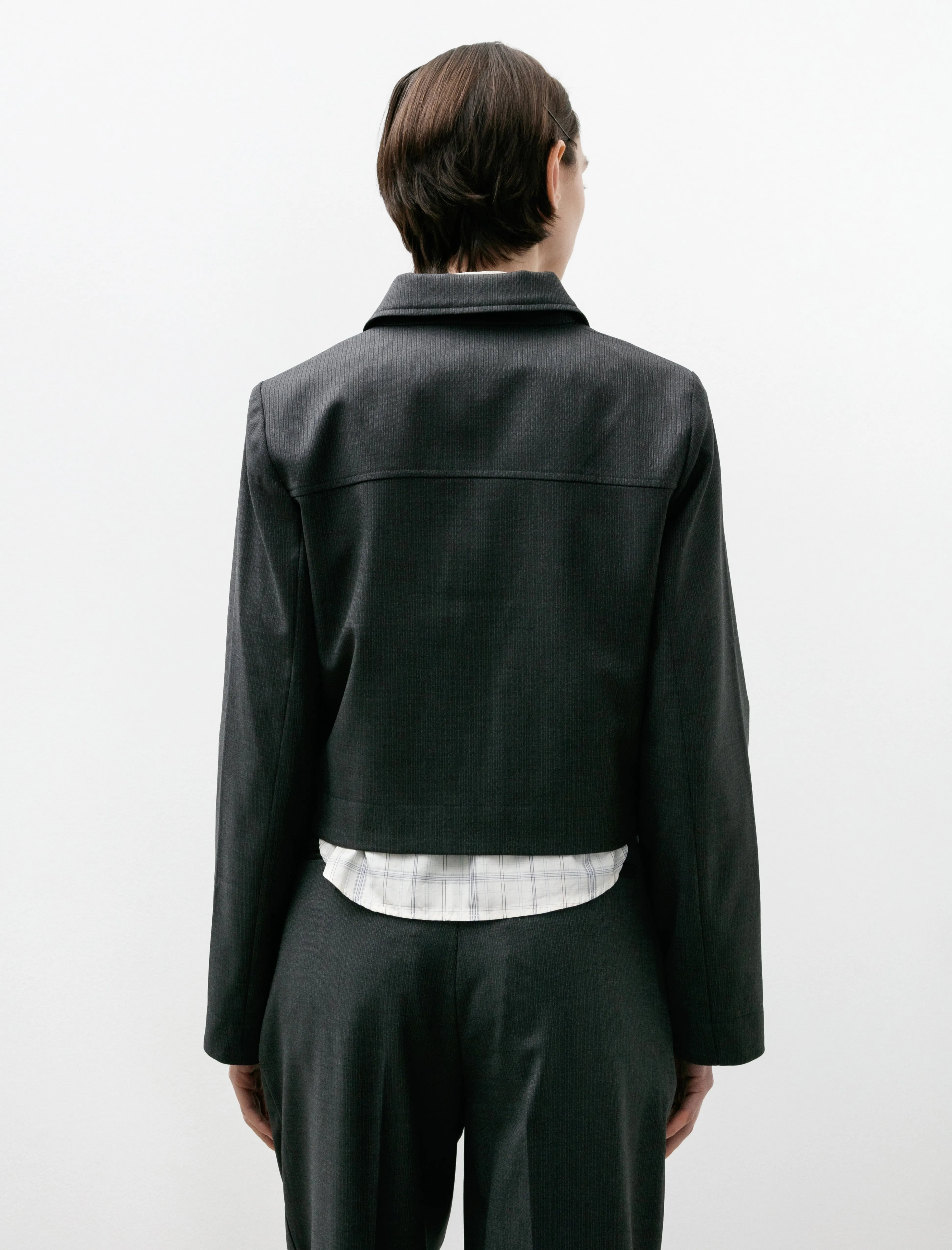 Above Jacket Grey 50s Stripe sold by SHOP NEIGHBOR product image thumbnail 4