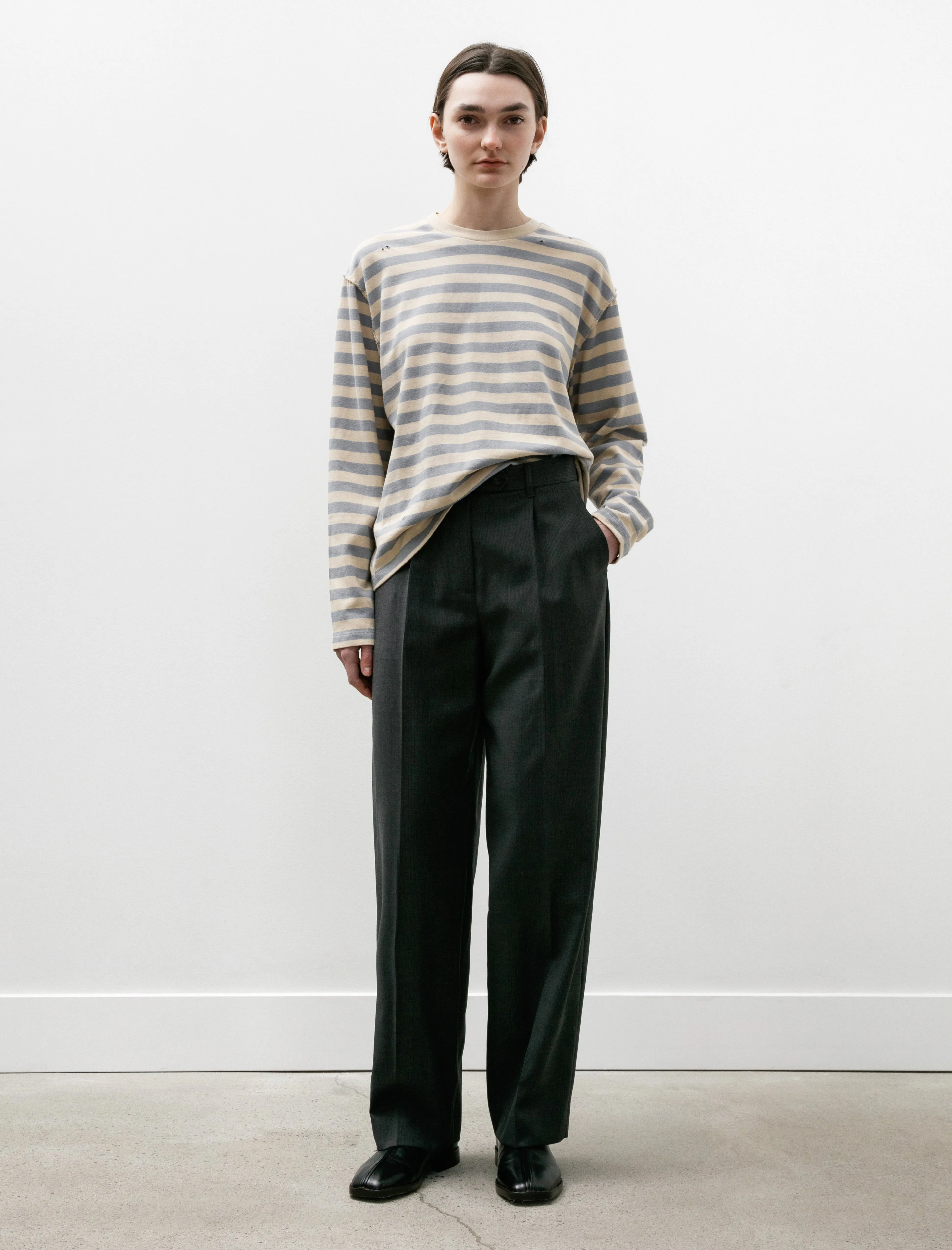 Primary Trousers Grey 50s Stripe sold by SHOP NEIGHBOR