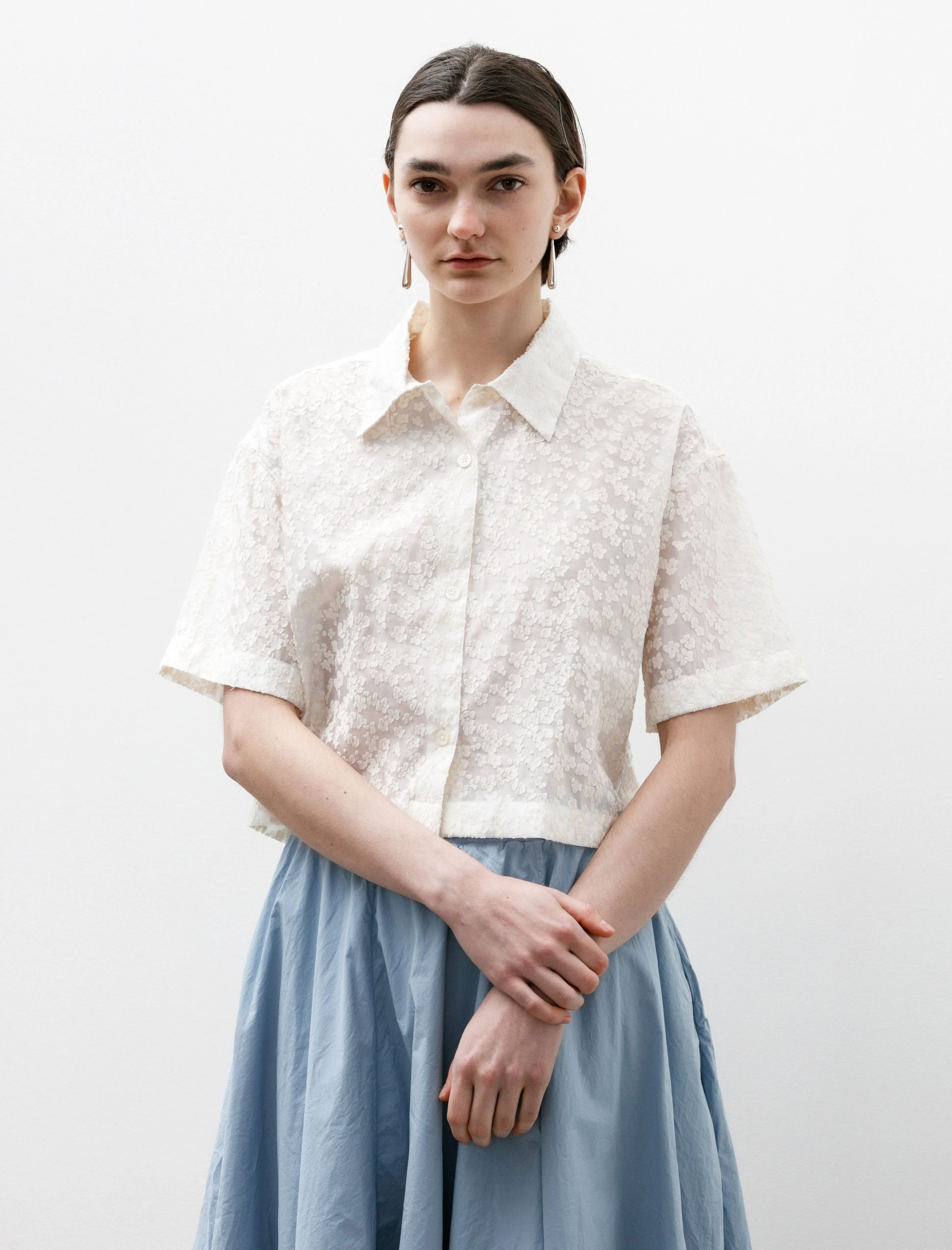 W Holiday Shirt Sheer Floral sold by SHOP NEIGHBOR