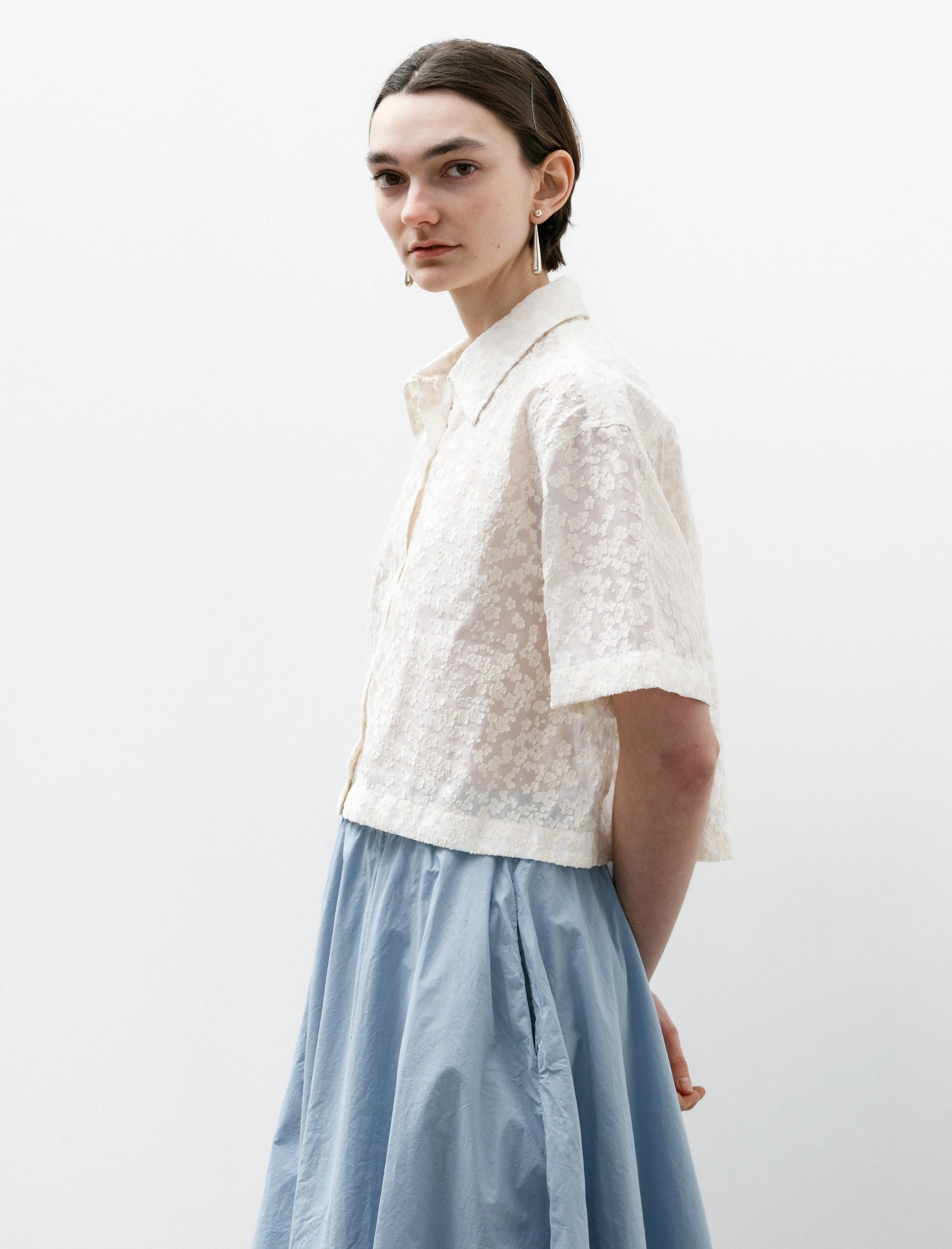 W Holiday Shirt Sheer Floral sold by SHOP NEIGHBOR product image thumbnail 2