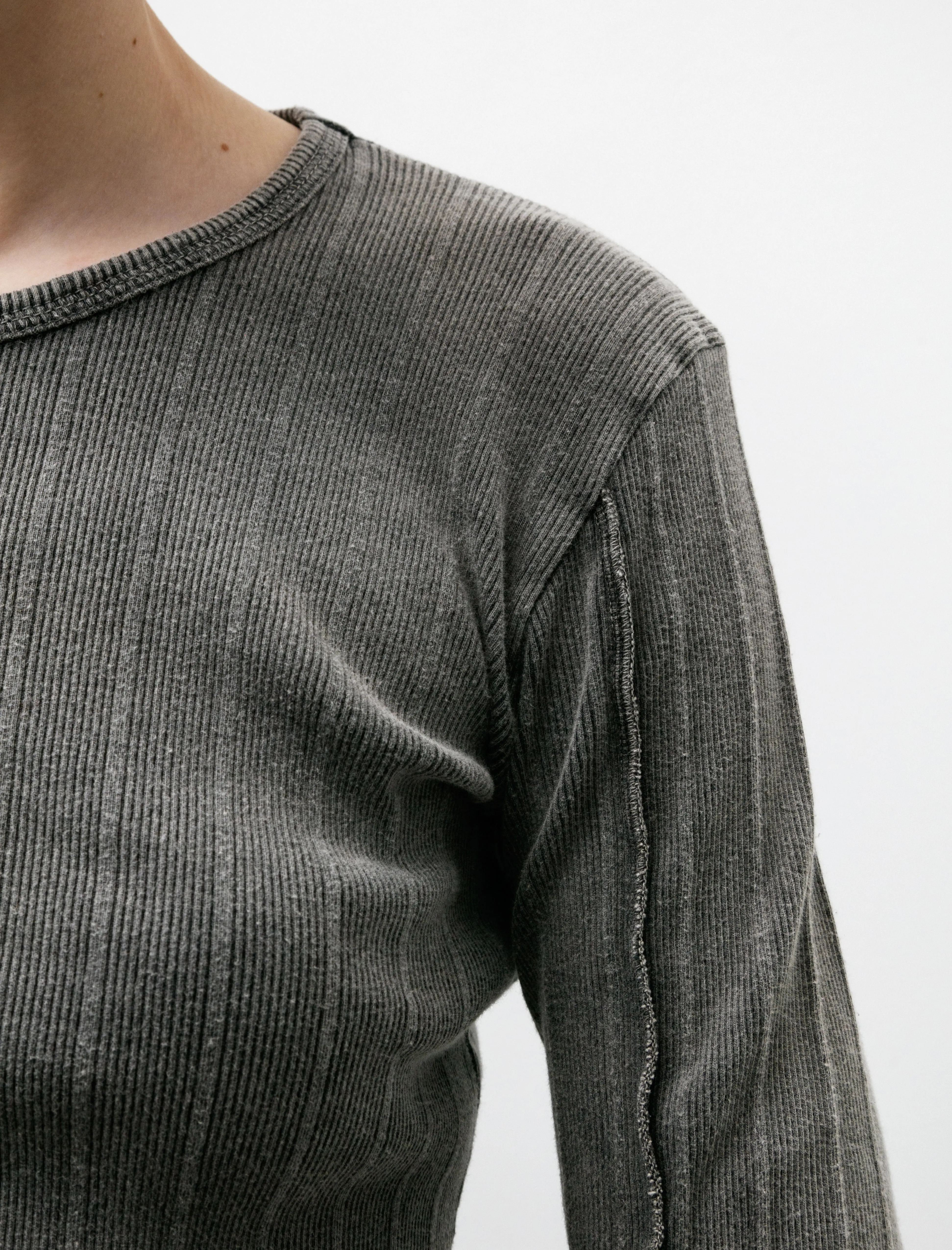 LS Rib Tee Washed Graphite W sold by SHOP NEIGHBOR product image thumbnail 4