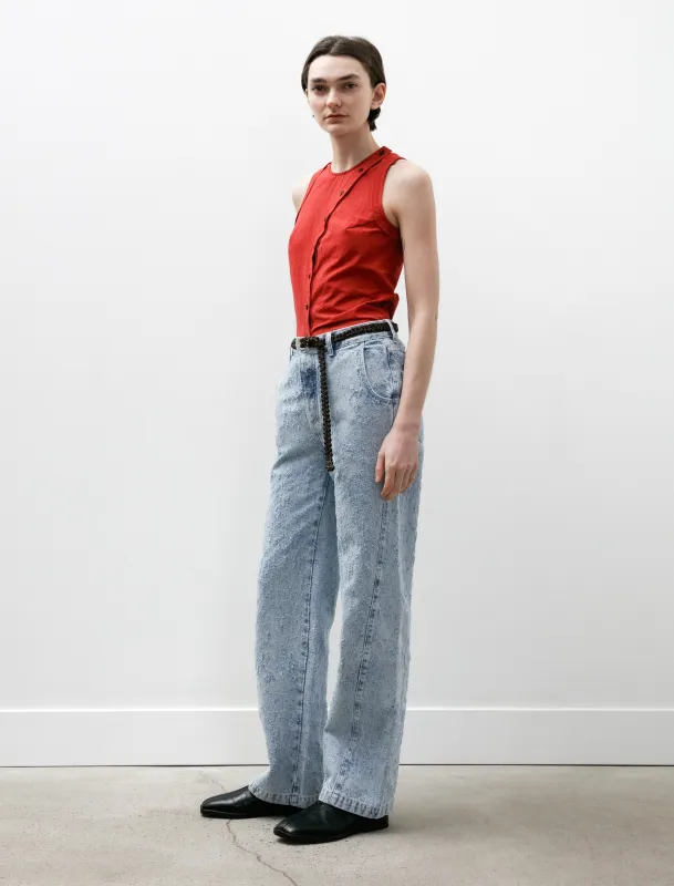 Twisted Seam Jeans Light Blue Punch Out made by SHOP NEIGHBOR