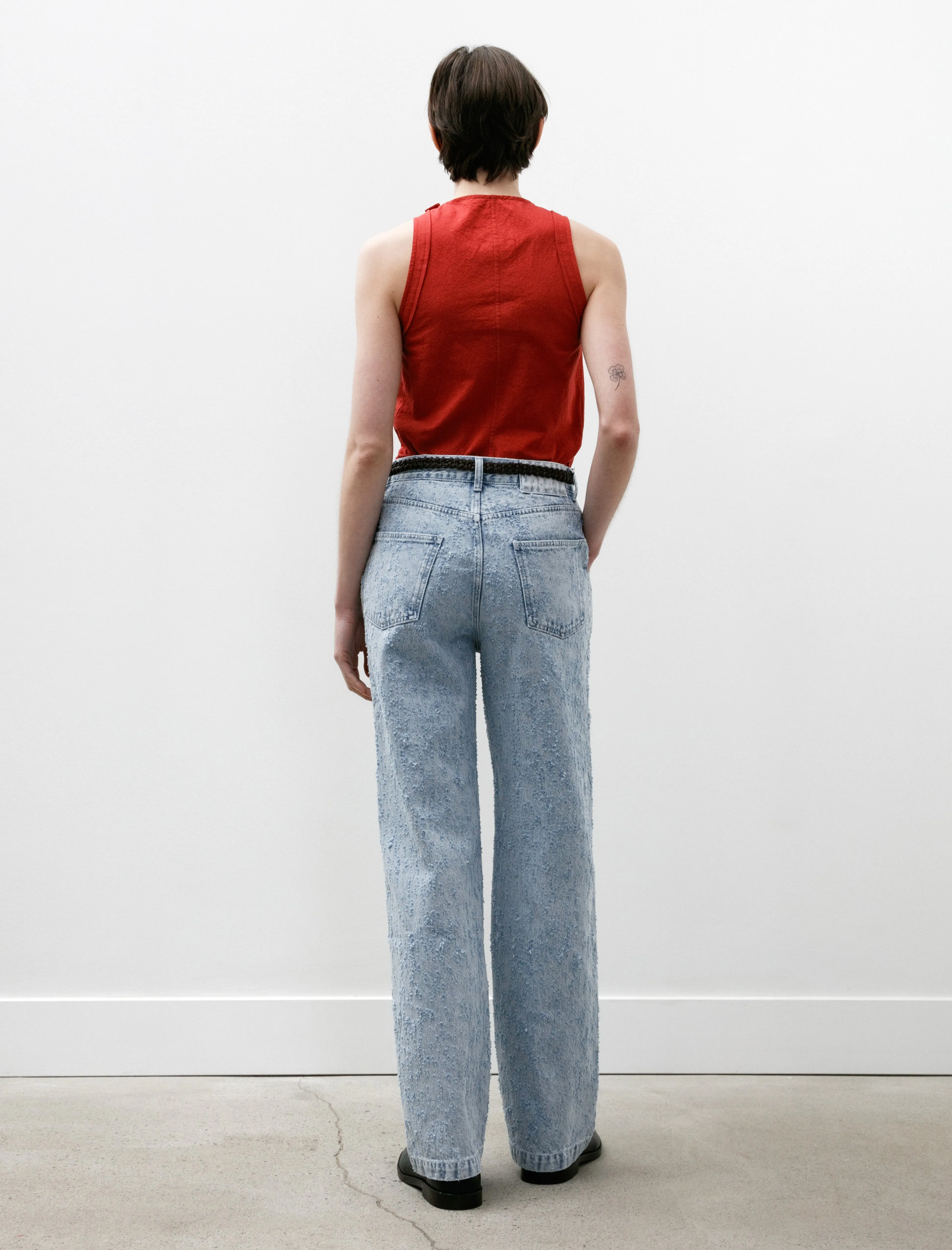 Twisted Seam Jeans Light Blue Punch Out sold by SHOP NEIGHBOR product image thumbnail 4