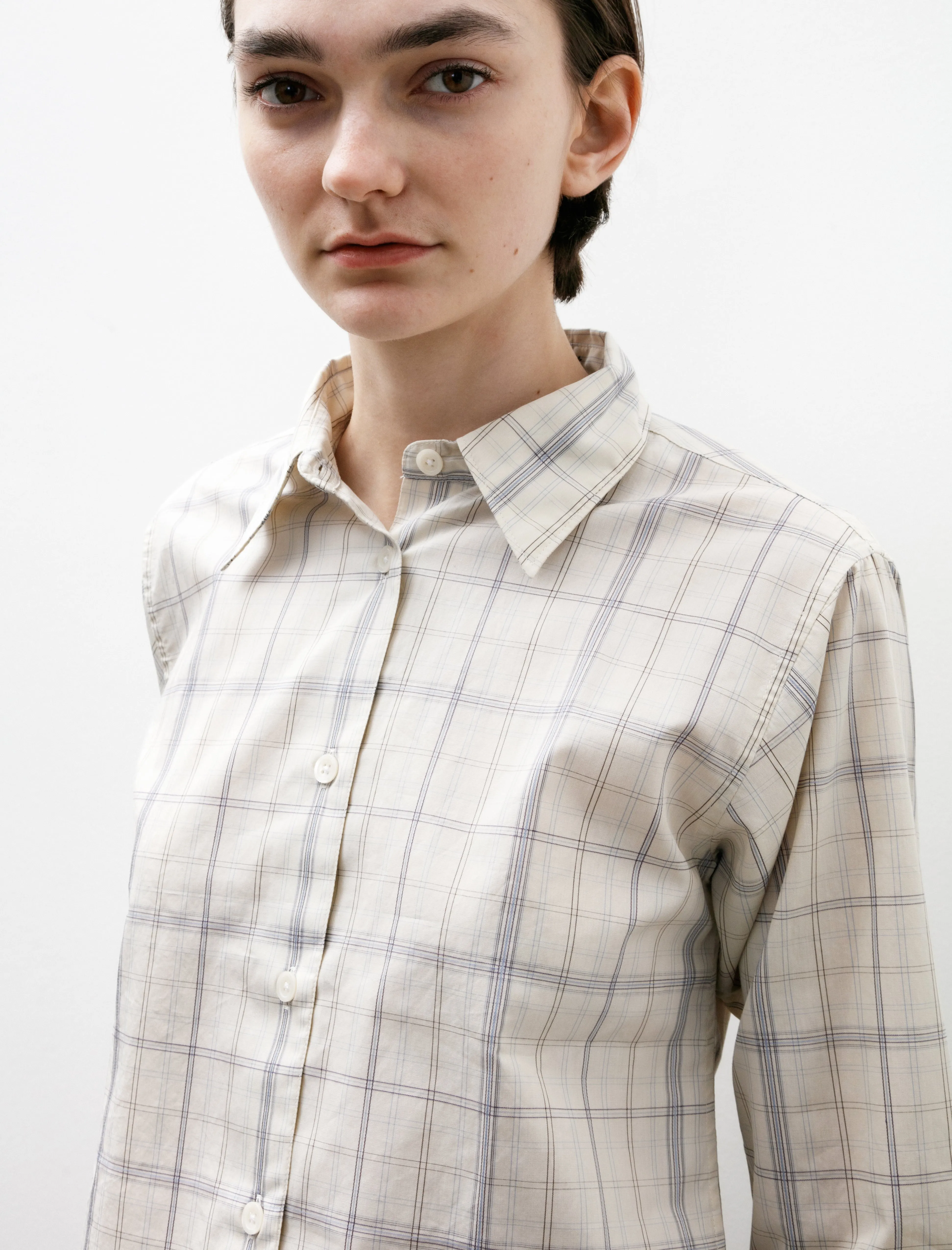 Writers Shirt Ivory Check sold by SHOP NEIGHBOR product image thumbnail 3