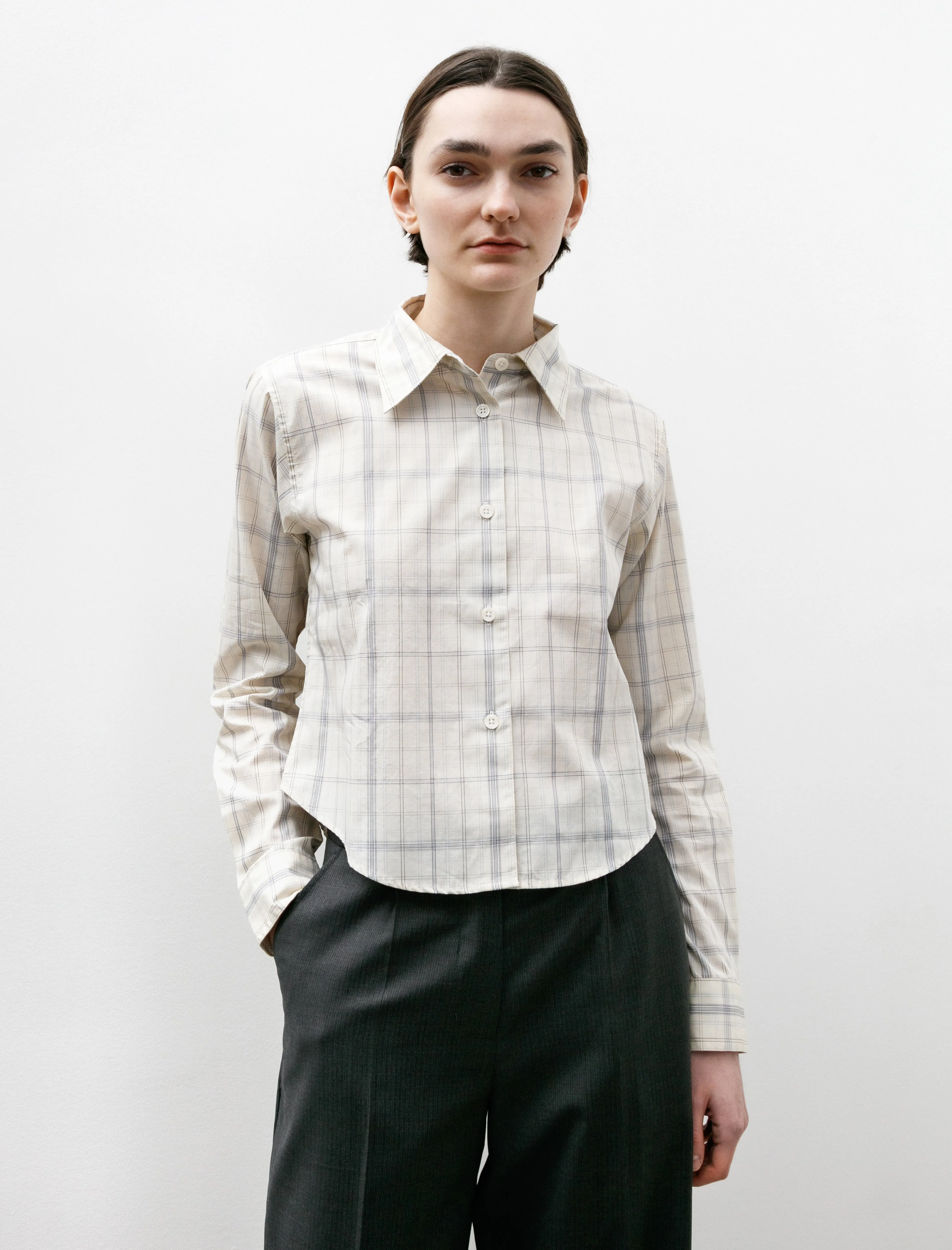 Writers Shirt Ivory Check sold by SHOP NEIGHBOR