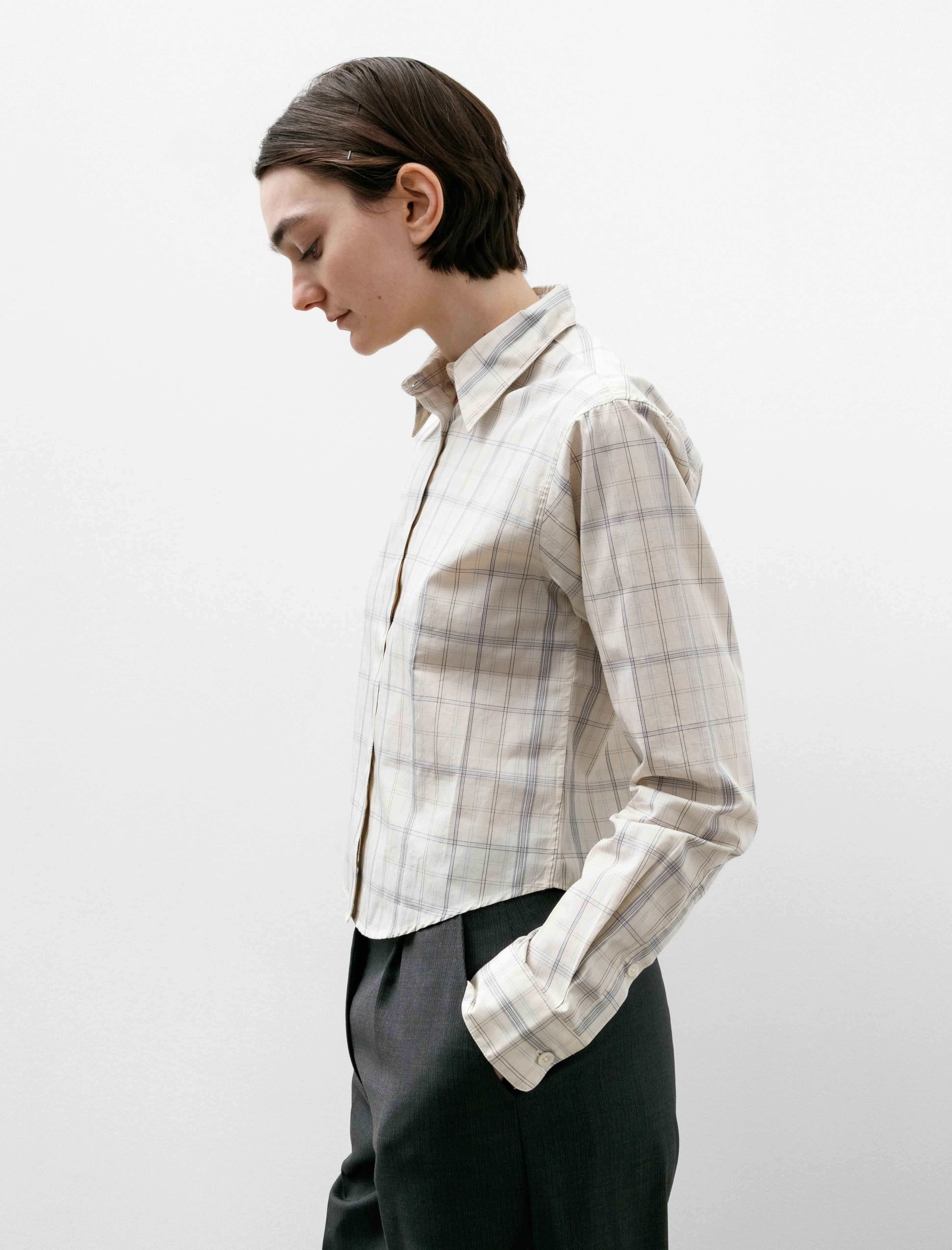 Writers Shirt Ivory Check sold by SHOP NEIGHBOR product image thumbnail 2