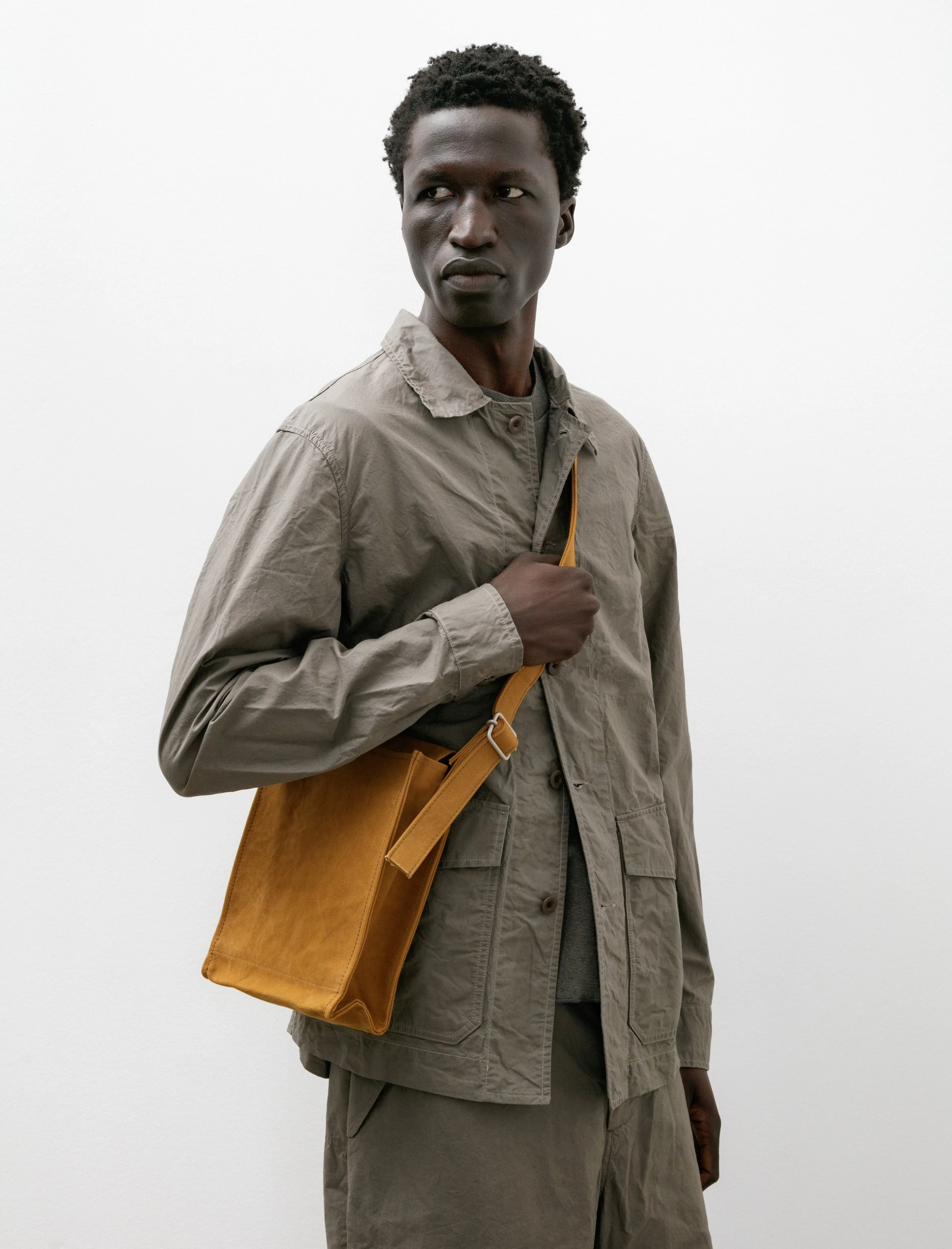 Washed Canvas Shoulder Bag Small Mustard sold by SHOP NEIGHBOR product image thumbnail 3