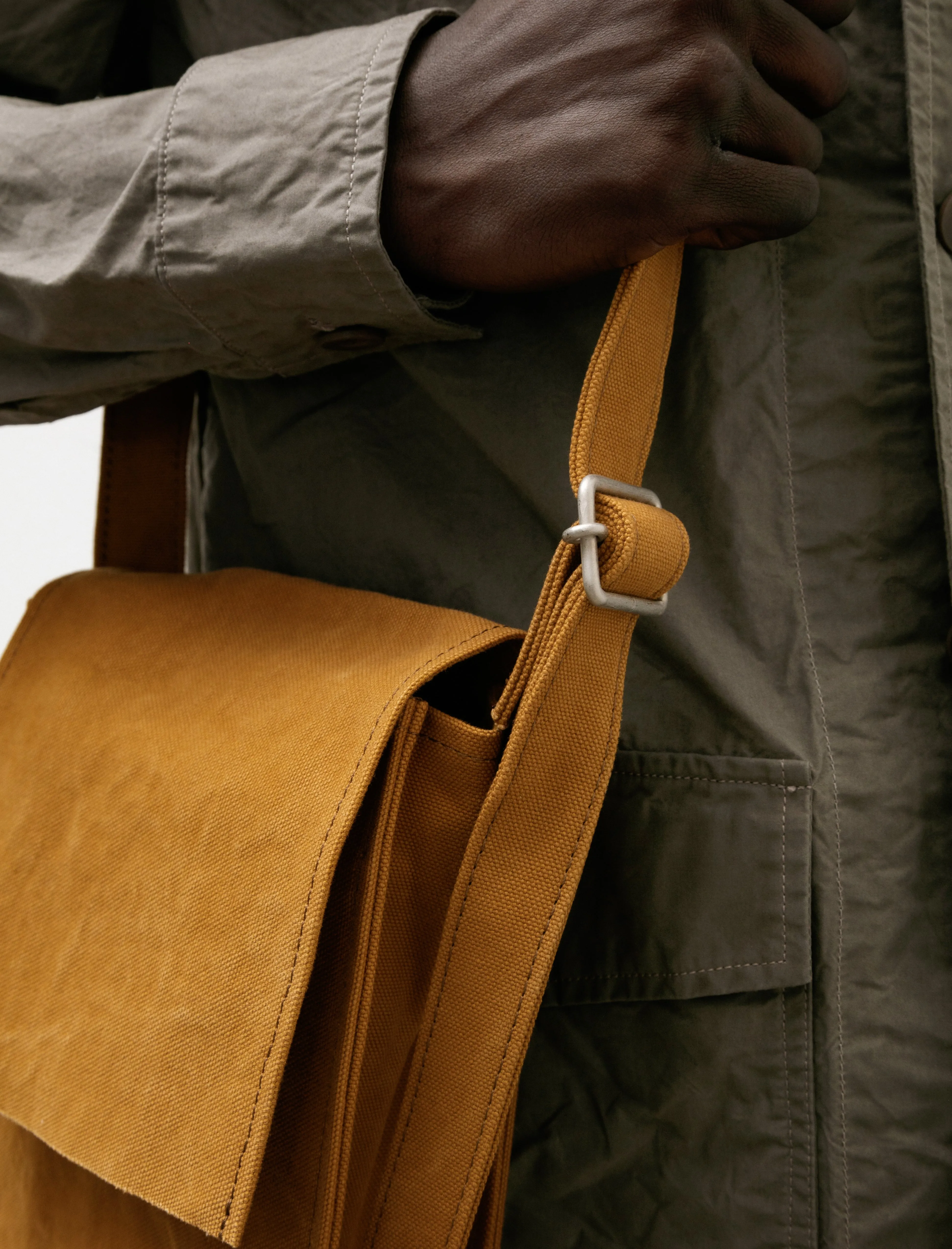 Washed Canvas Shoulder Bag Small Mustard sold by SHOP NEIGHBOR product image thumbnail 4