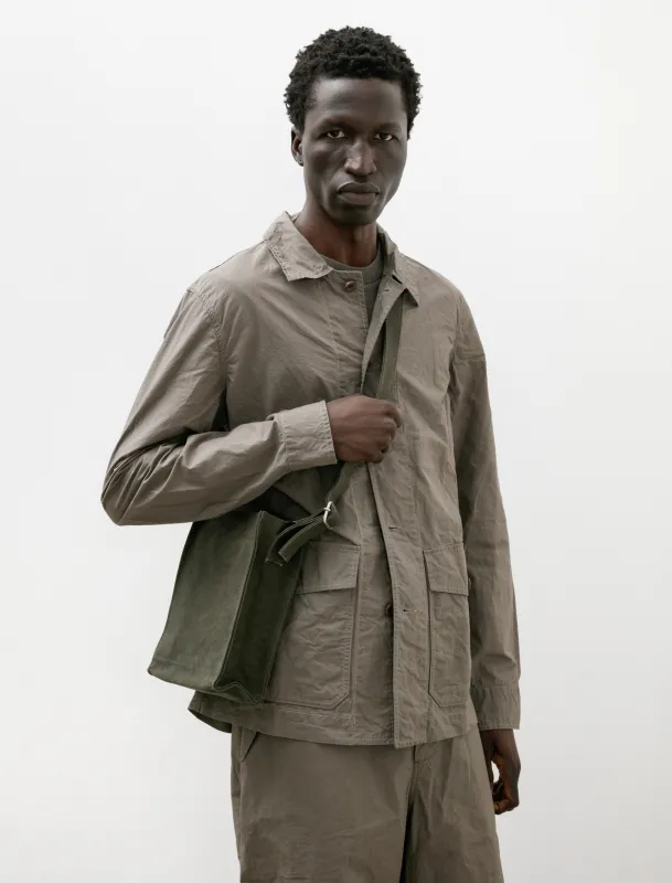 Washed Canvas Shoulder Bag Small Olive made by SHOP NEIGHBOR