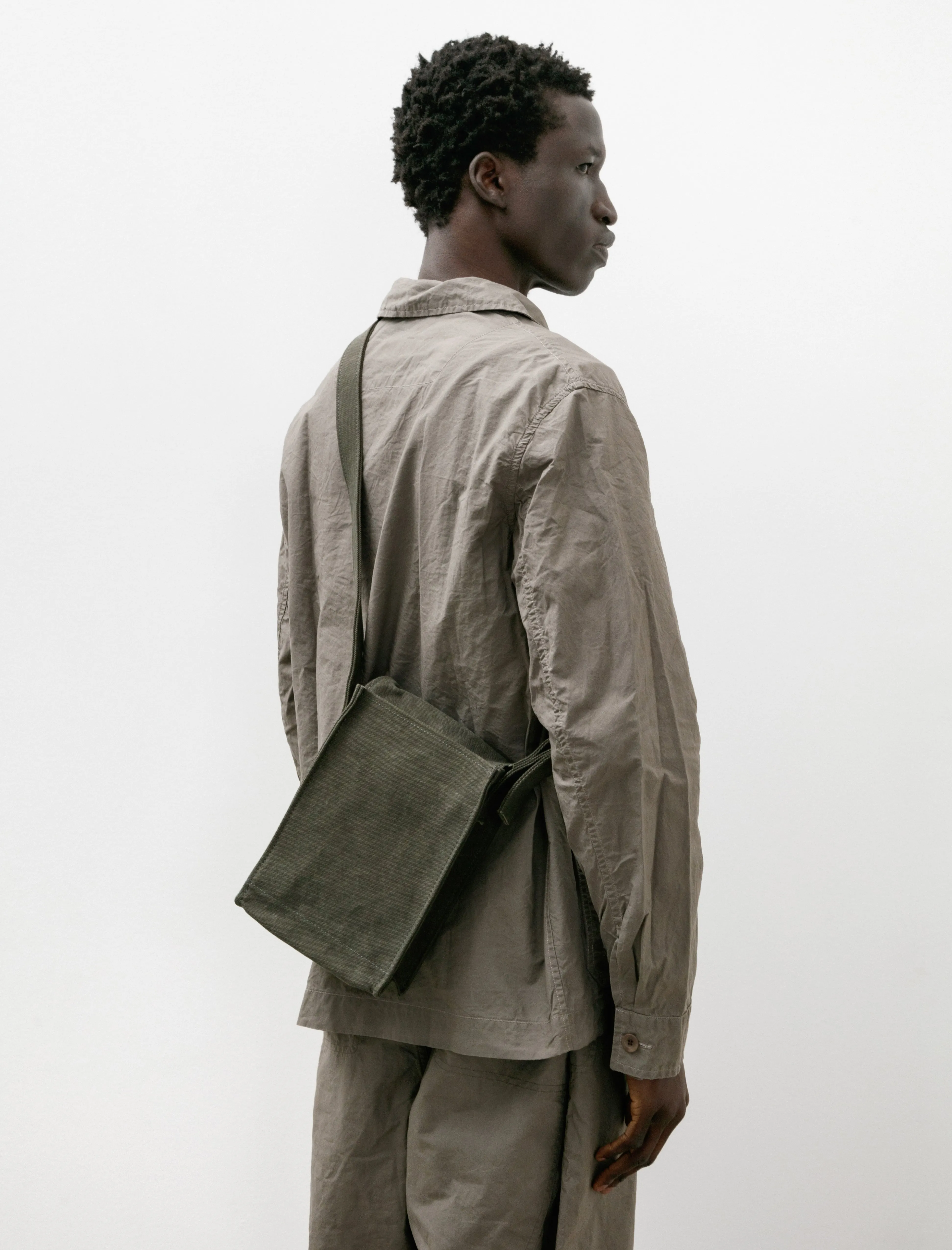 Washed Canvas Shoulder Bag Small Olive sold by SHOP NEIGHBOR product image thumbnail 2