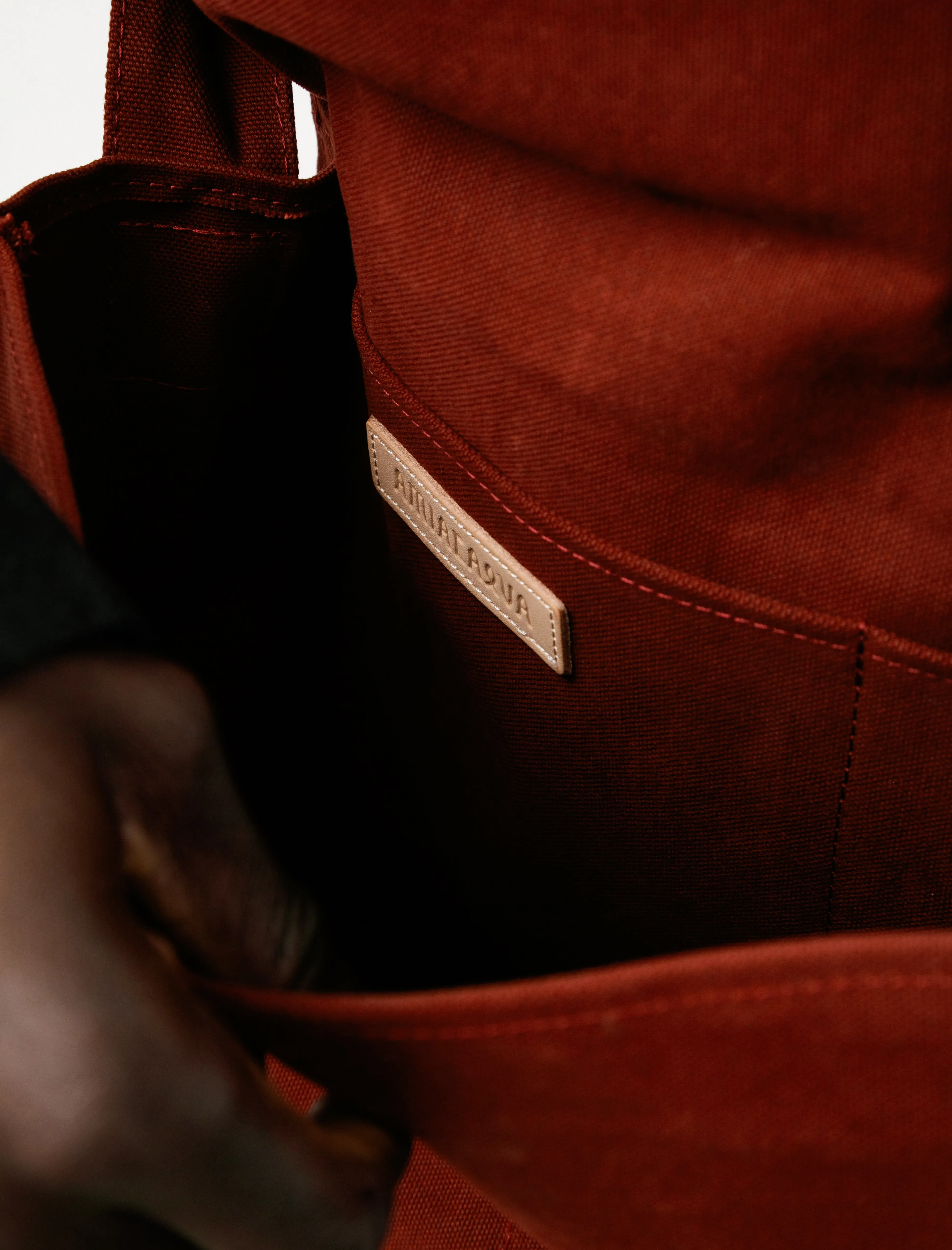 Washed Canvas Shoulder Bag Medium Burgundy sold by SHOP NEIGHBOR product image thumbnail 5