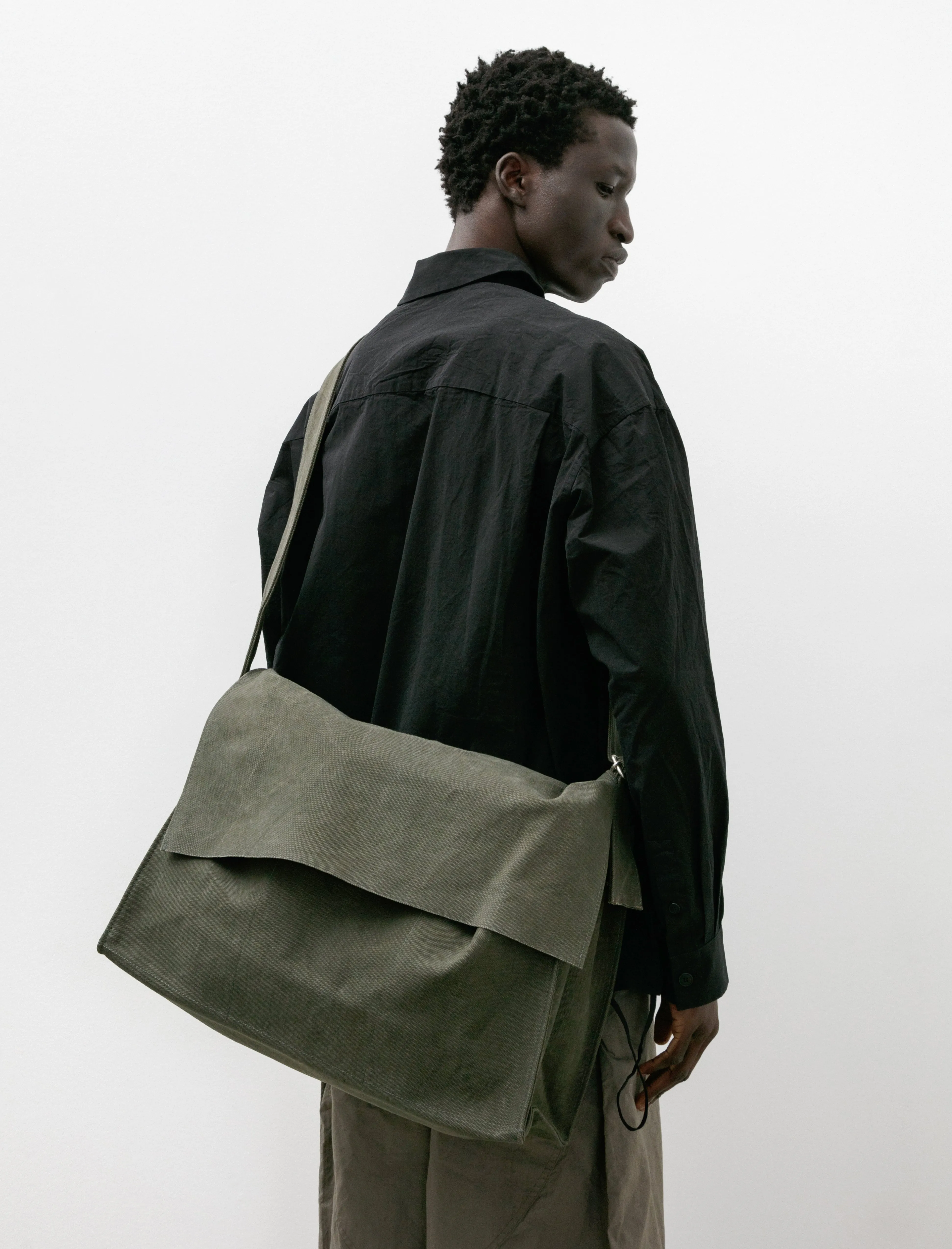 Washed Canvas Shoulder Bag Olive sold by SHOP NEIGHBOR product image thumbnail 2