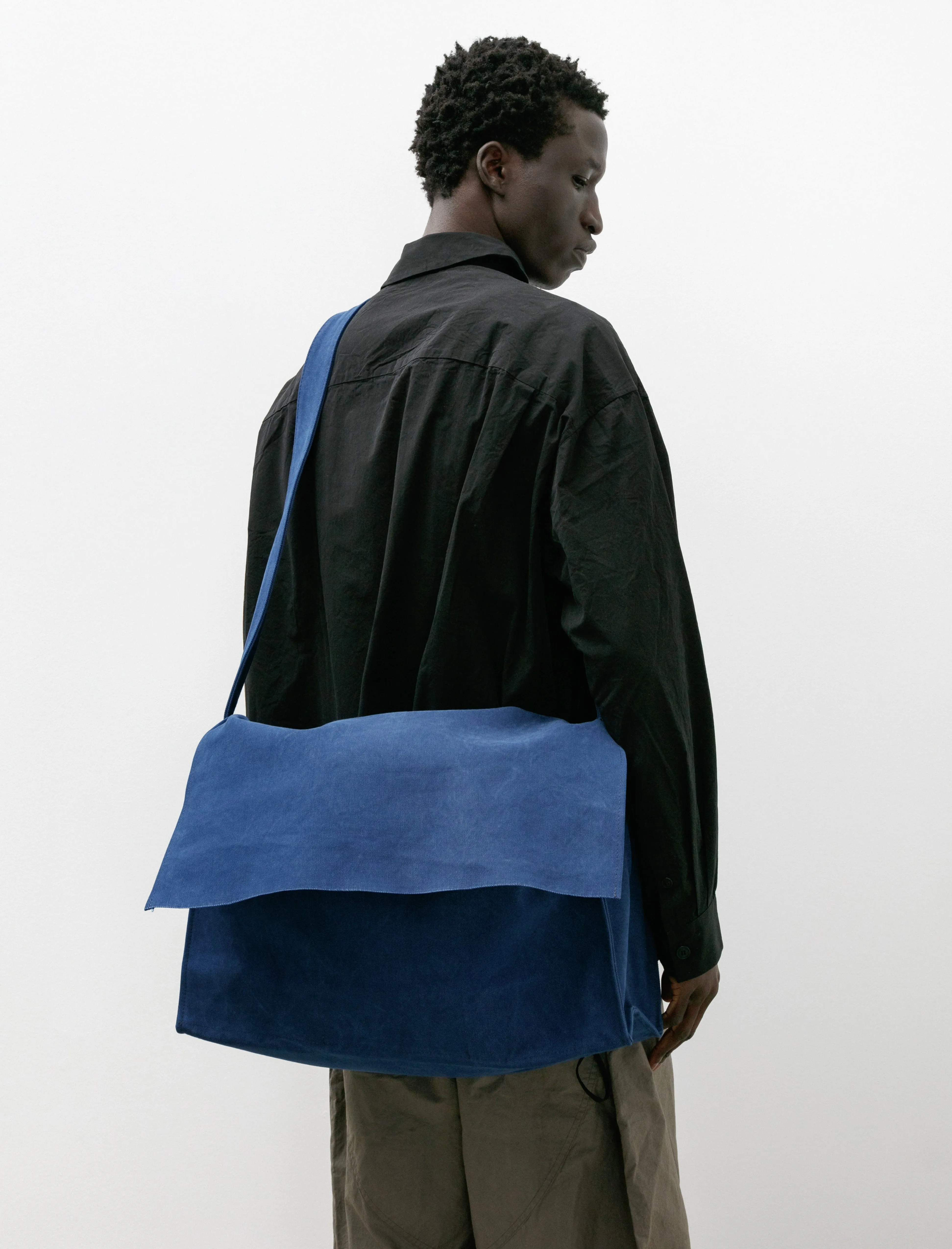 Washed Canvas Shoulder Bag Blue sold by SHOP NEIGHBOR product image thumbnail 2