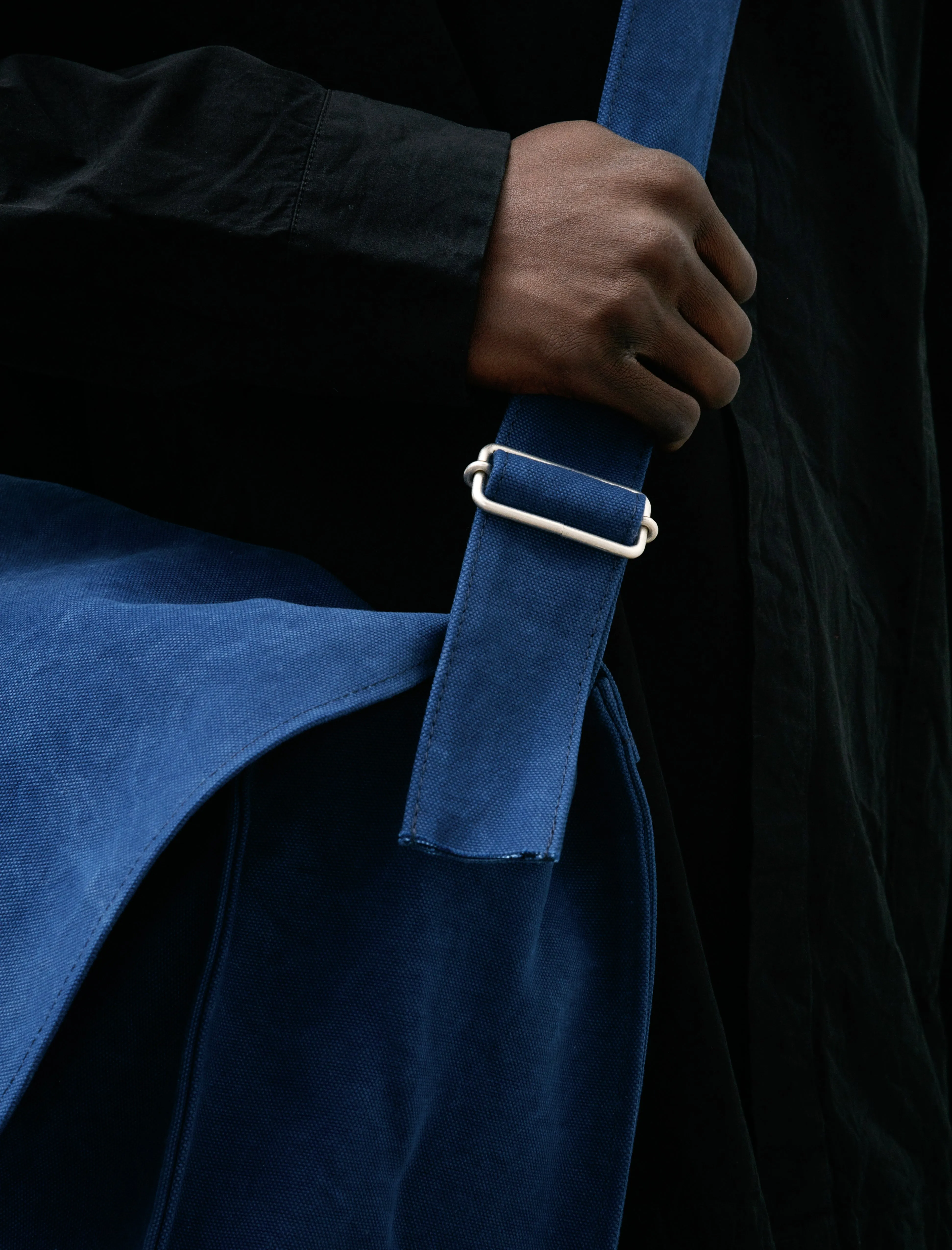 Washed Canvas Shoulder Bag Blue sold by SHOP NEIGHBOR product image thumbnail 3