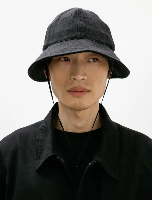 Silk Nep Hat Black made by Comoli Mens