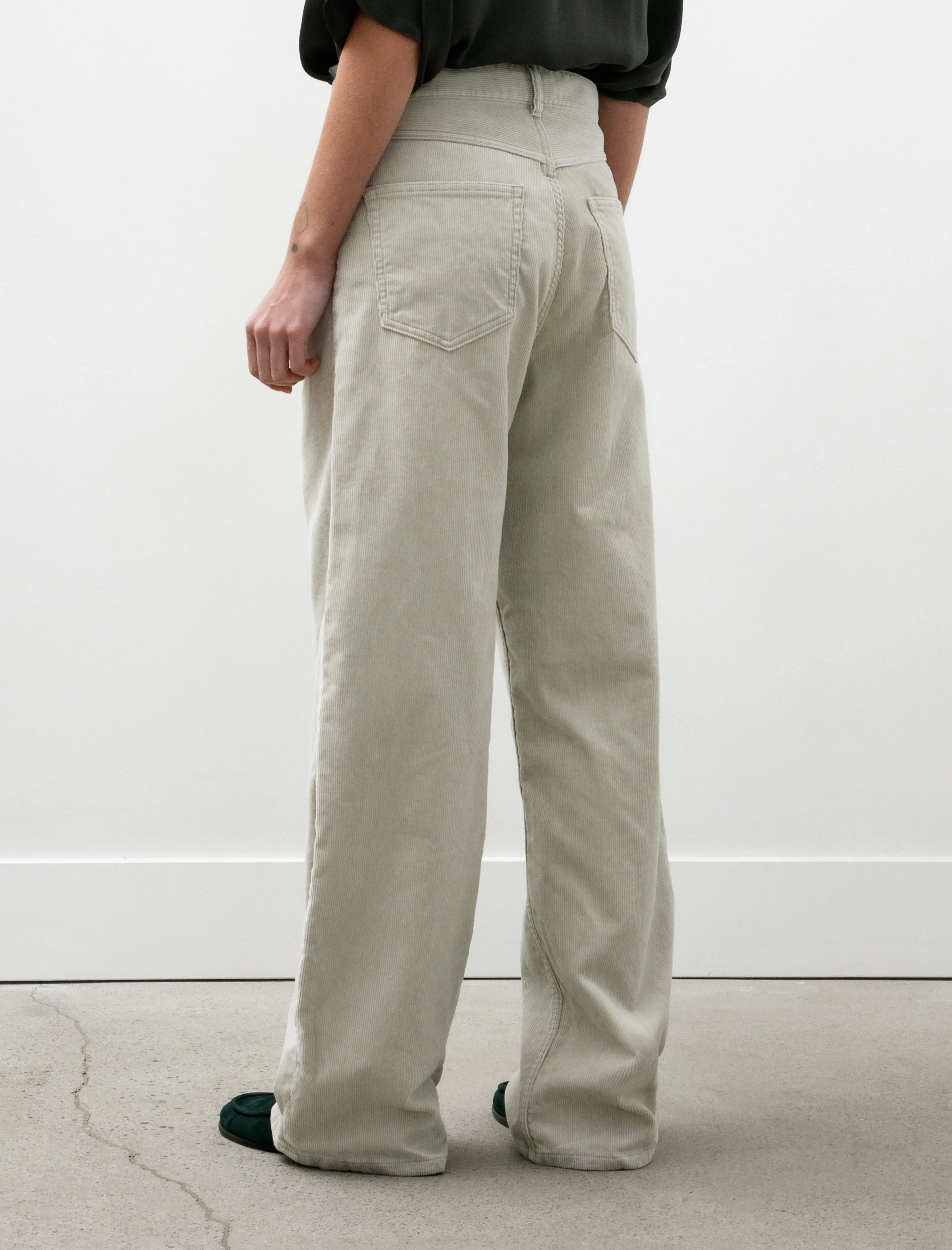 Pigment Dye Finx Corduroy Wide 5P Pants White Khaki W sold by SHOP NEIGHBOR product image thumbnail 5