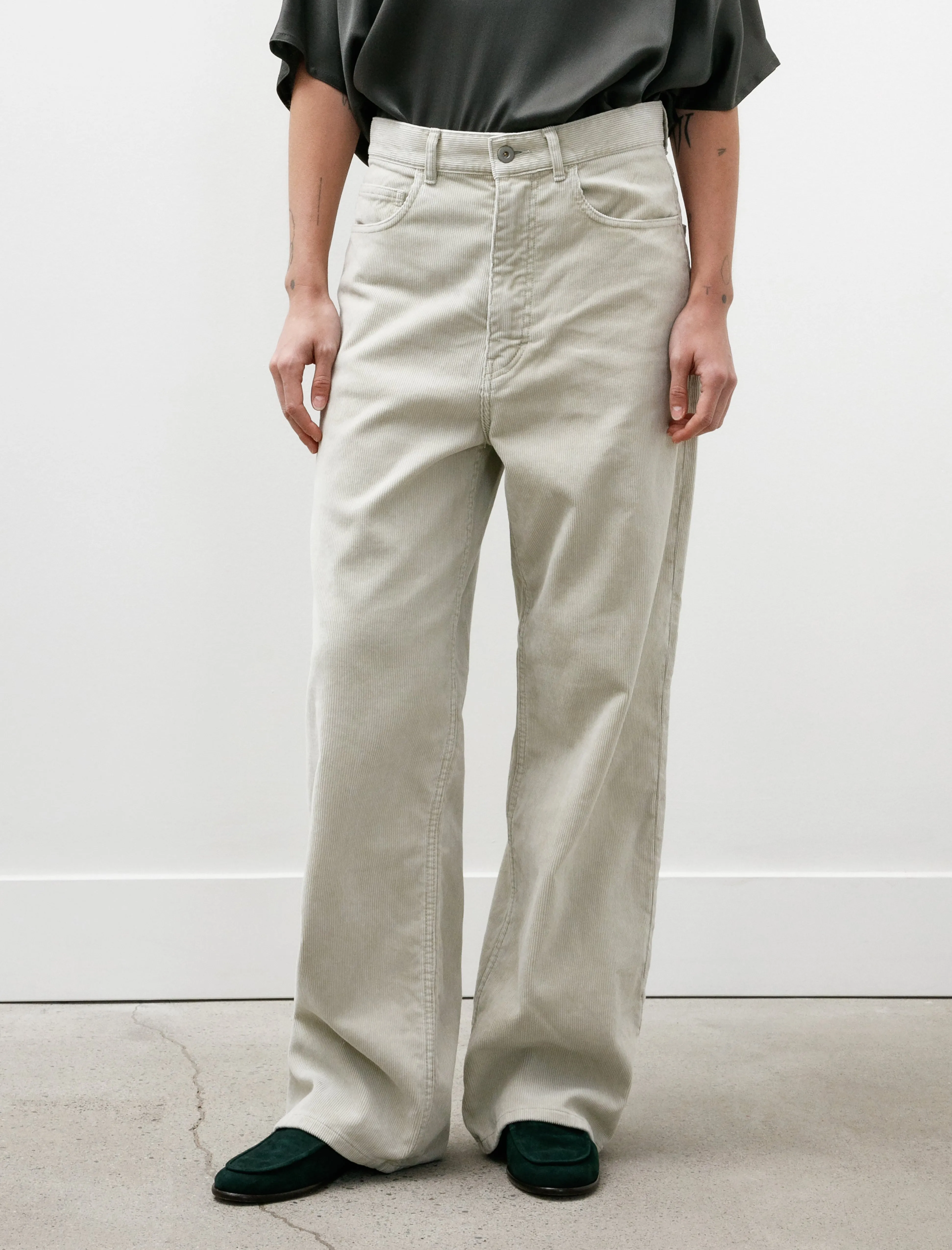 Pigment Dye Finx Corduroy Wide 5P Pants White Khaki W sold by SHOP NEIGHBOR product image thumbnail 2