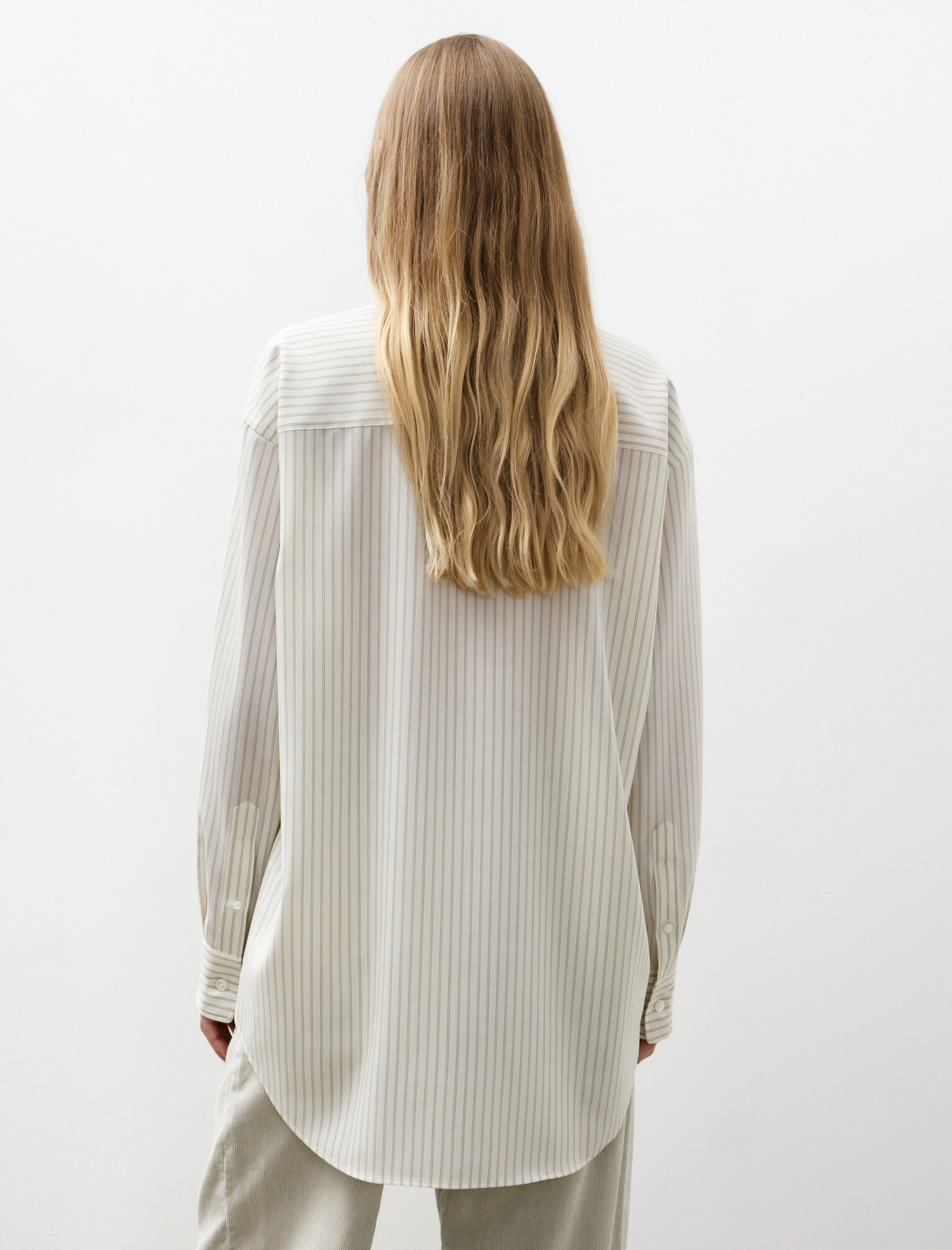 Super Fine Wool Shirt Ivory Stripe W sold by SHOP NEIGHBOR product image thumbnail 4