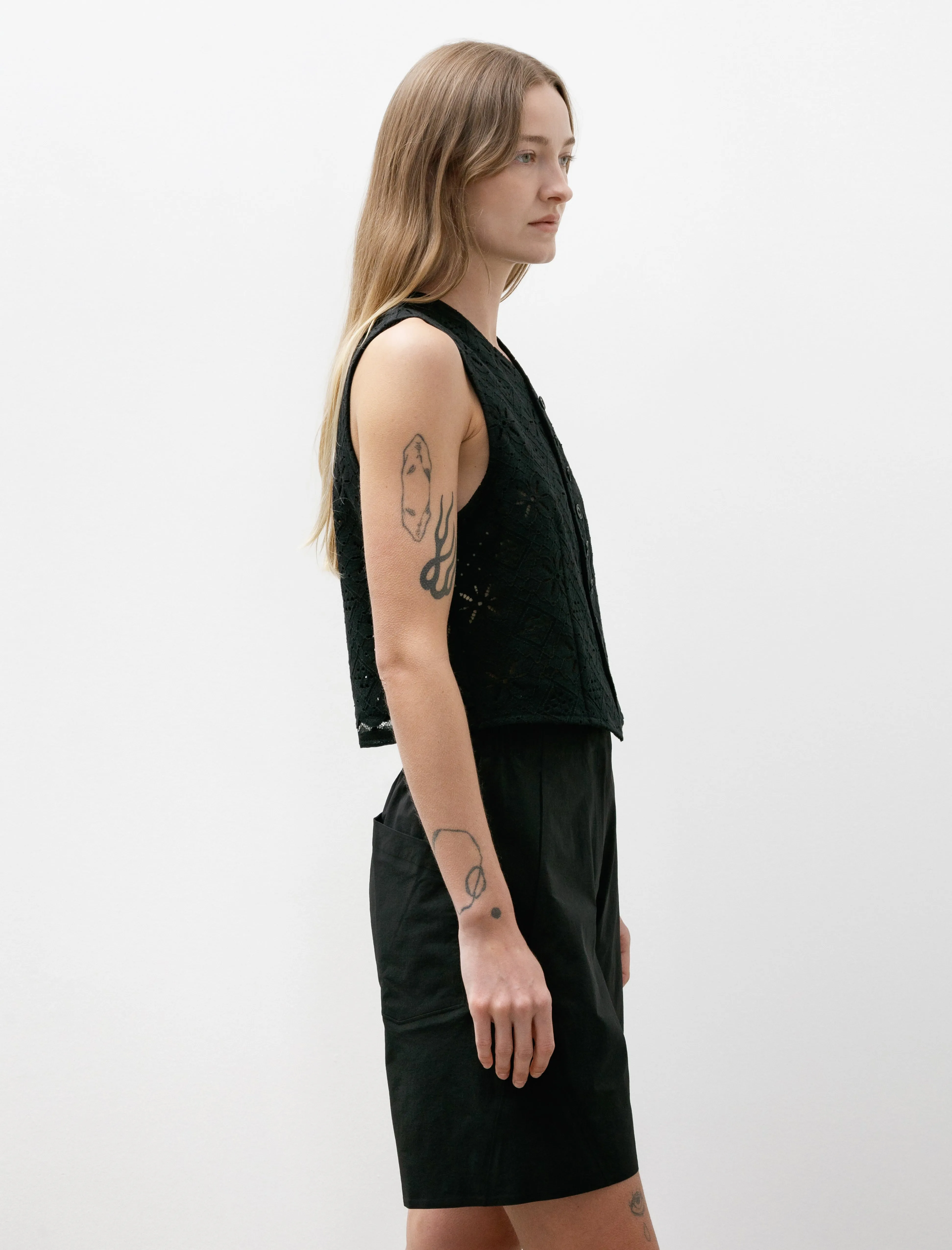 Starburst Eyelet Vest Black sold by SHOP NEIGHBOR product image thumbnail 3