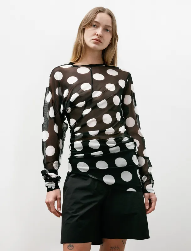 Twisted Tunic Black/White Polka Dot made by SHOP NEIGHBOR