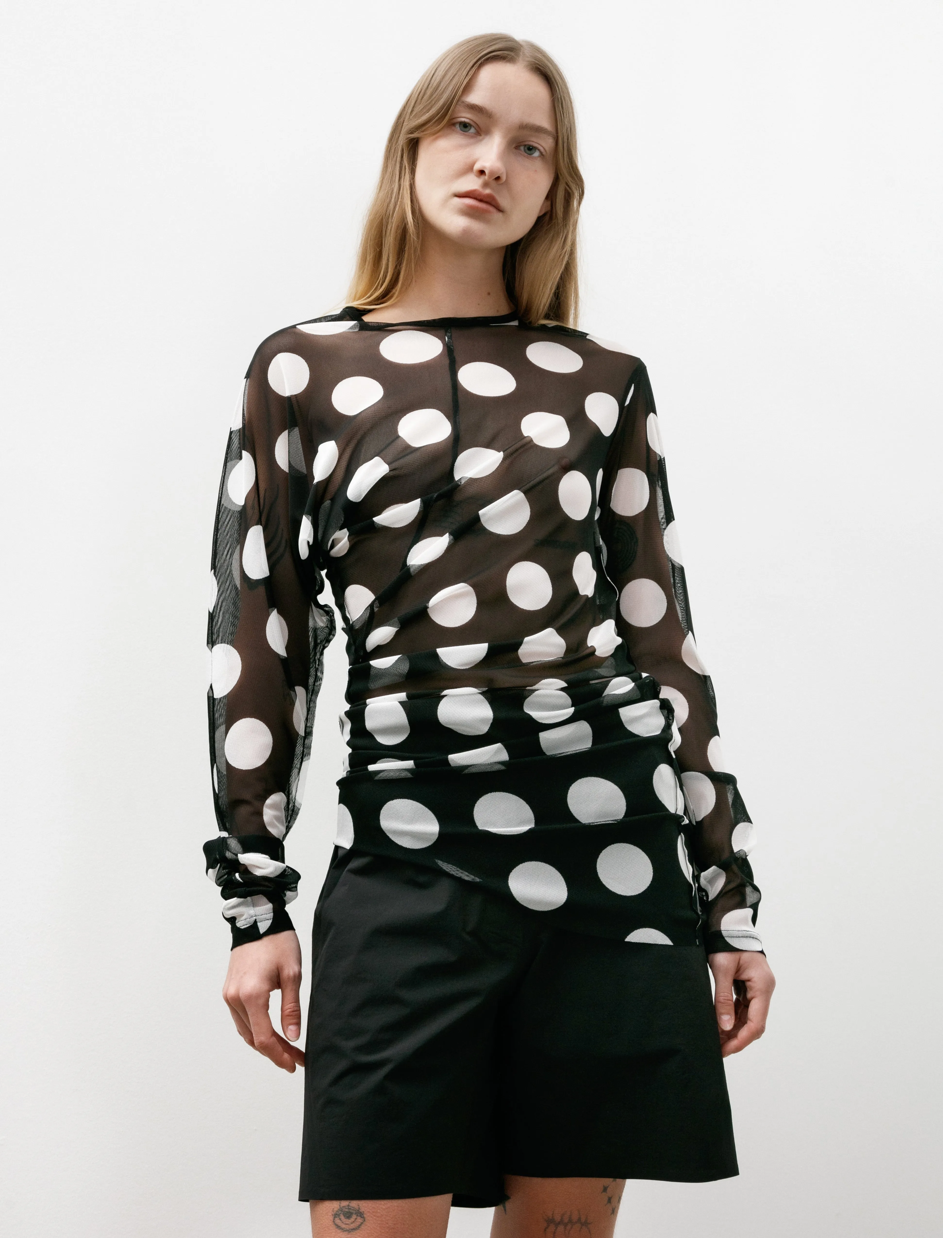 Twisted Tunic Black/White Polka Dot sold by SHOP NEIGHBOR