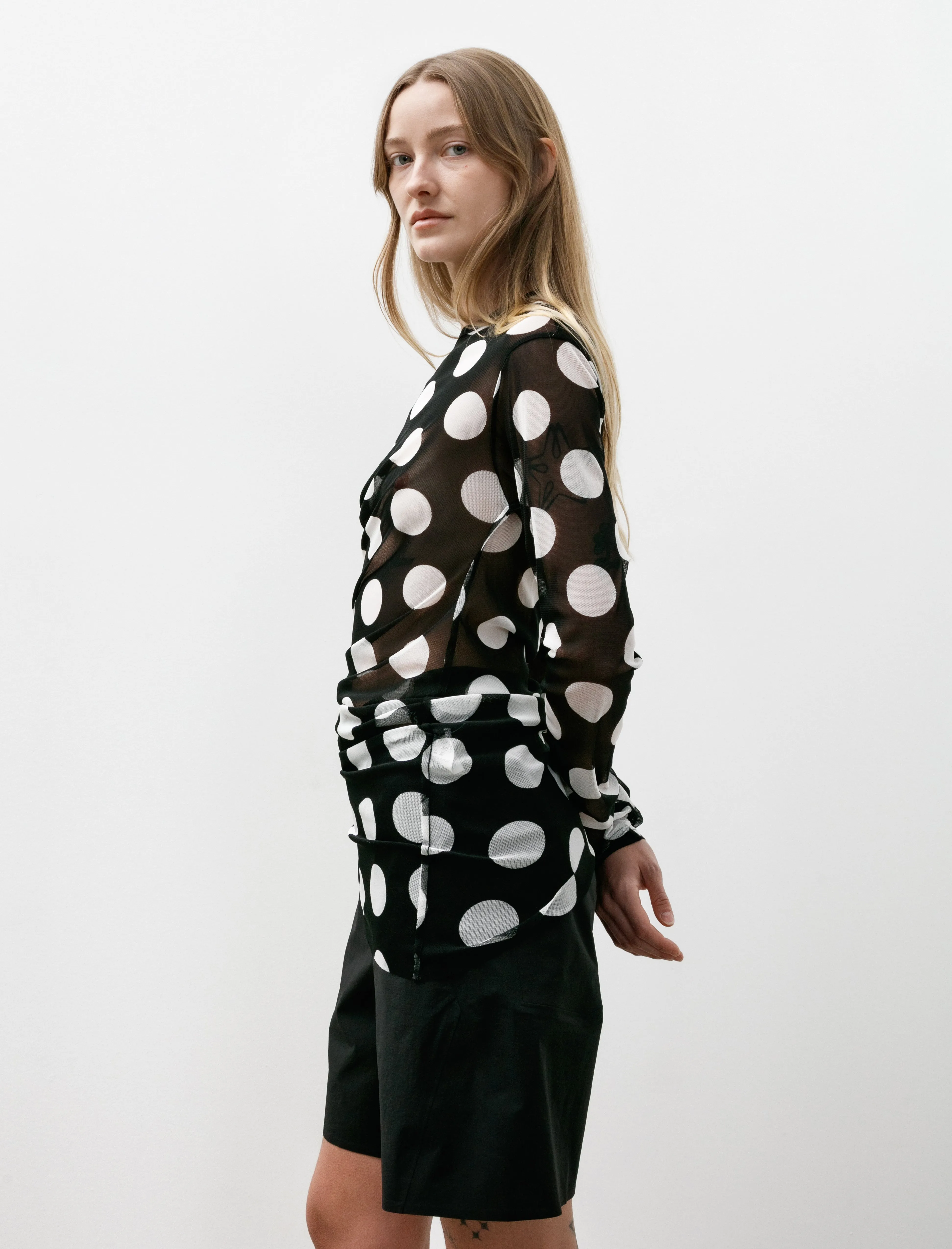 Twisted Tunic Black/White Polka Dot sold by SHOP NEIGHBOR product image thumbnail 4